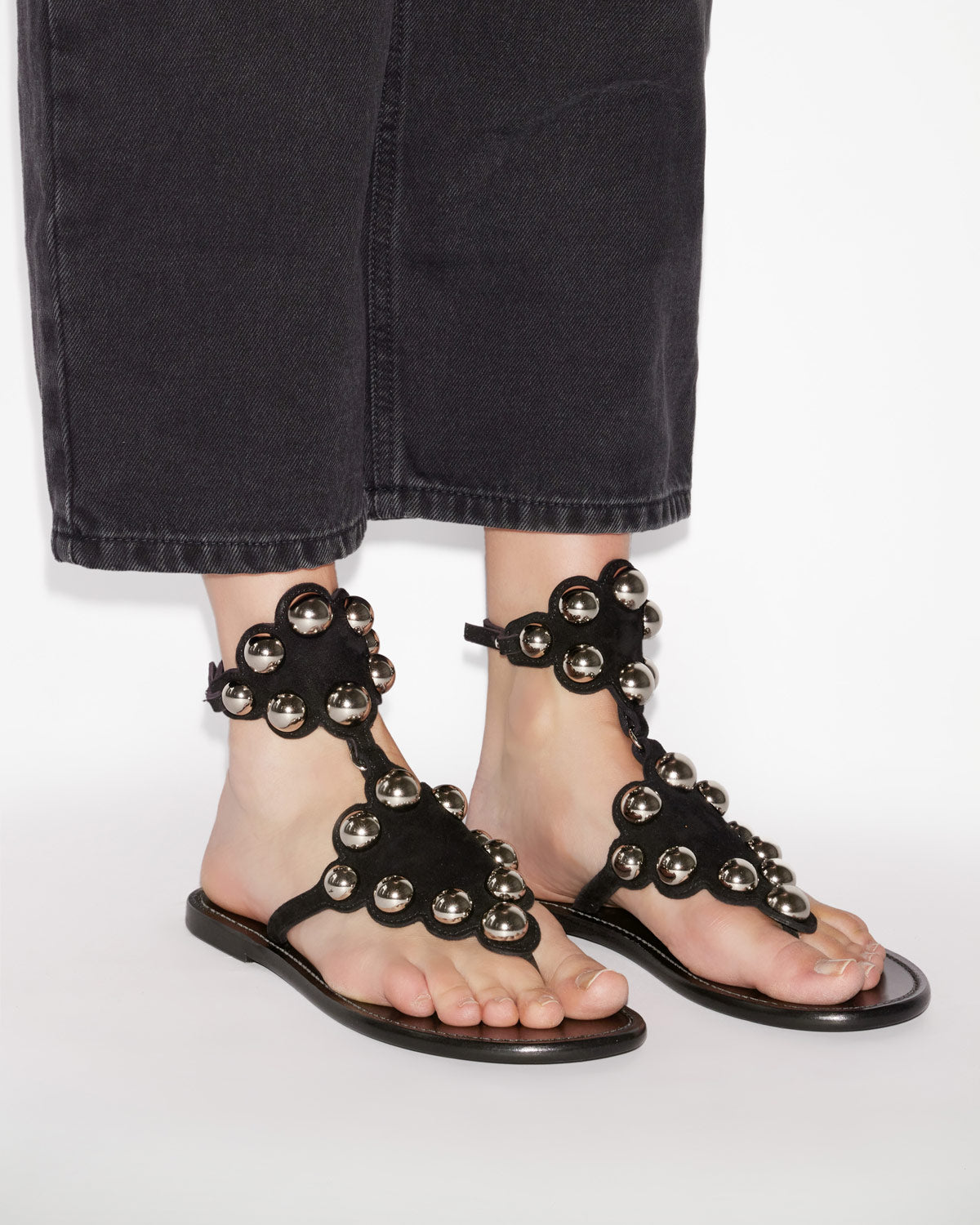 Sandales velvee Woman Noir et argenté 5