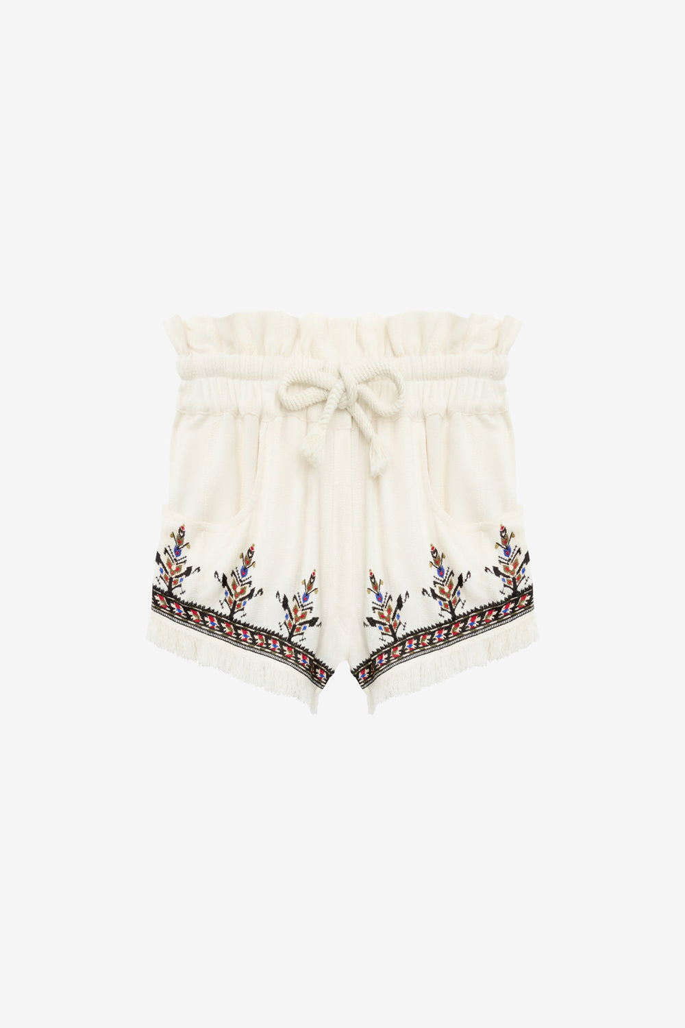 Kriss embroidered gauze shorts - Ecru - Woman - 1