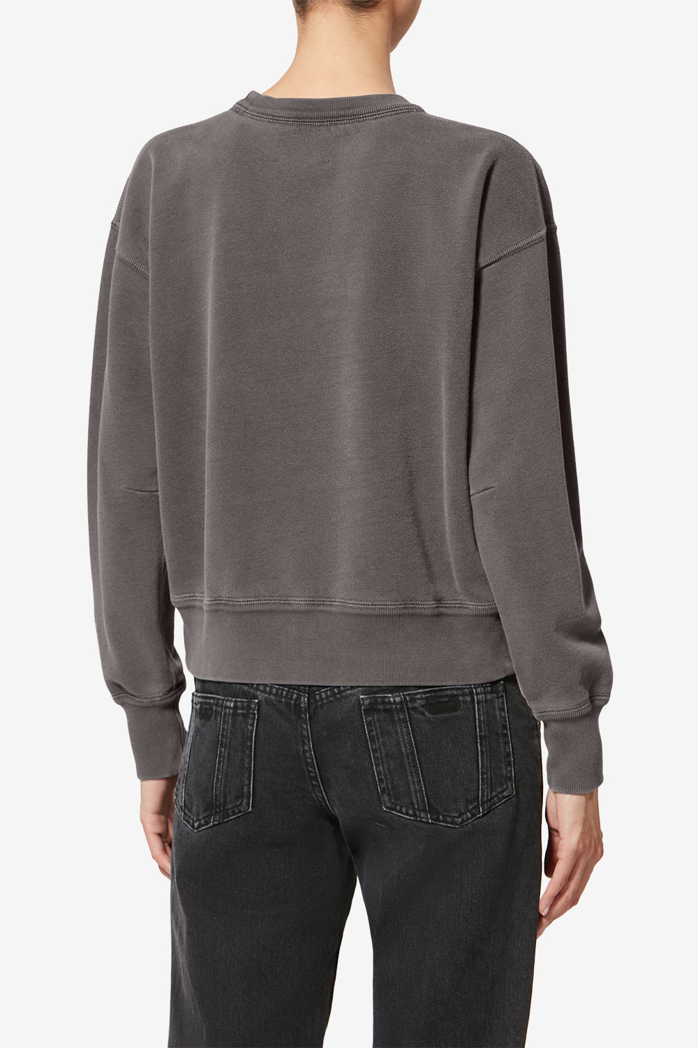 Sweatshirt en coton à logo mobyli - Anthracite - Woman - 5