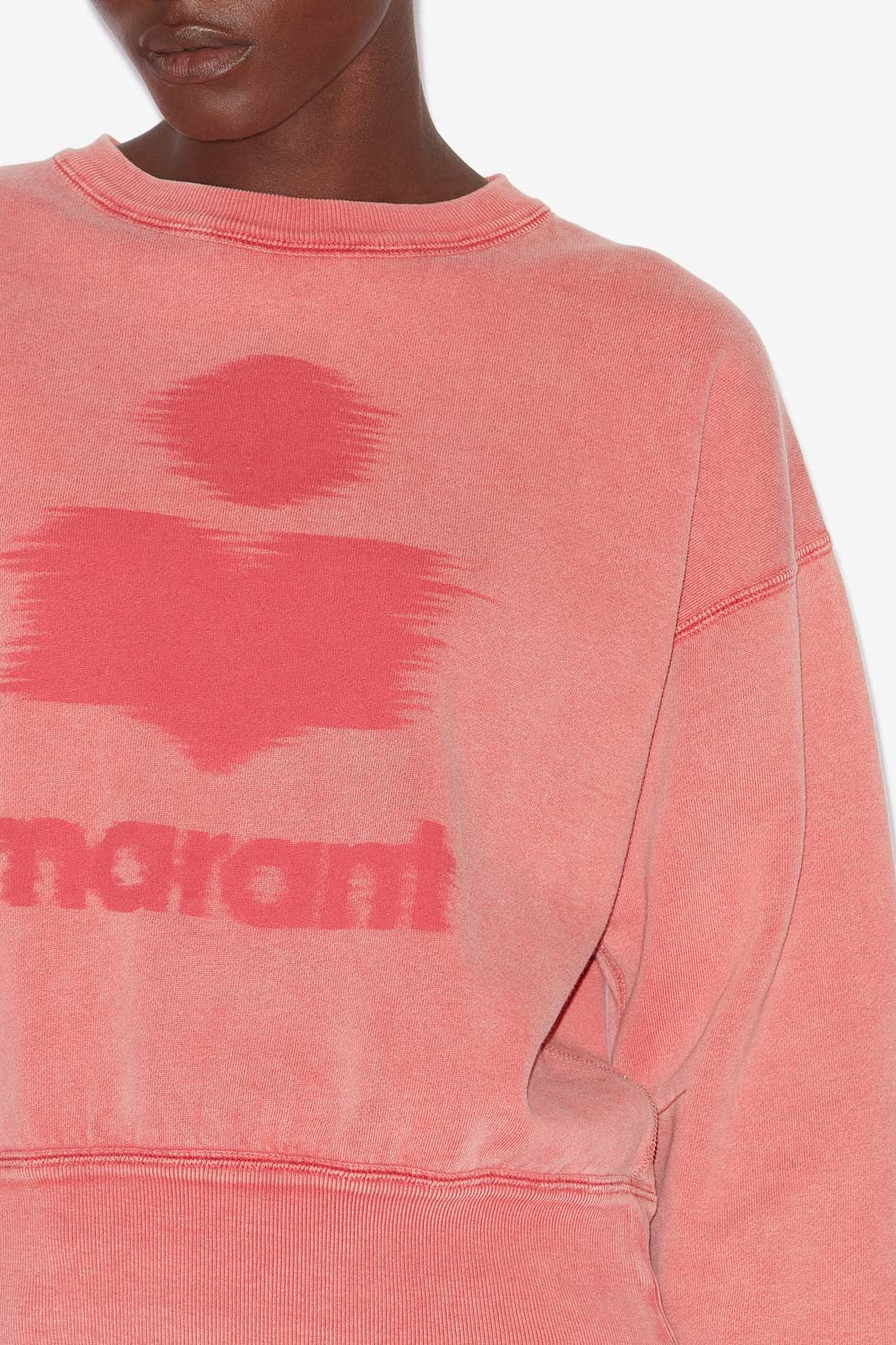 Sweatshirt mobyli en coton à logo - Corail - Woman - 3
