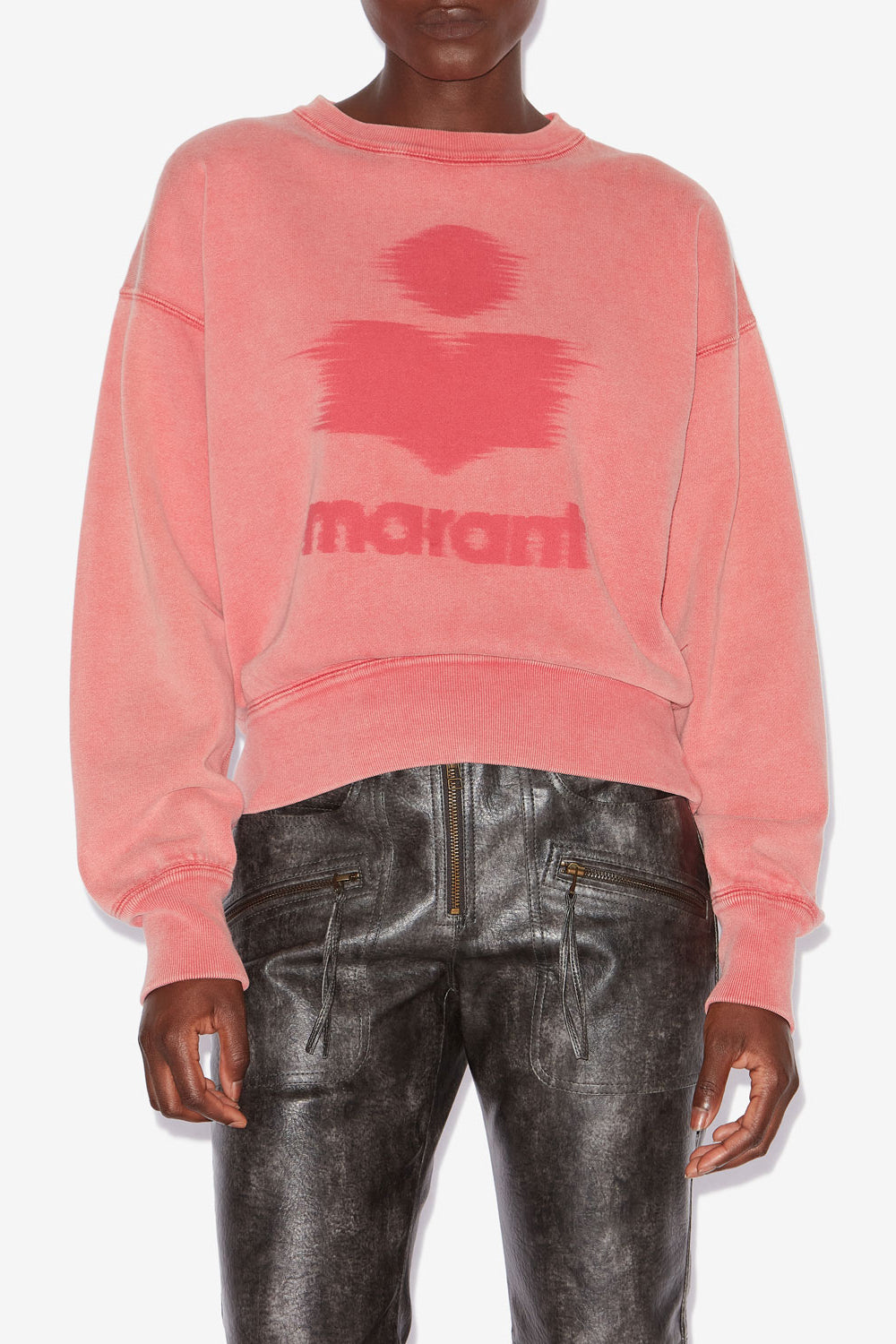 Sweatshirt mobyli en coton à logo - Corail - Woman - 4