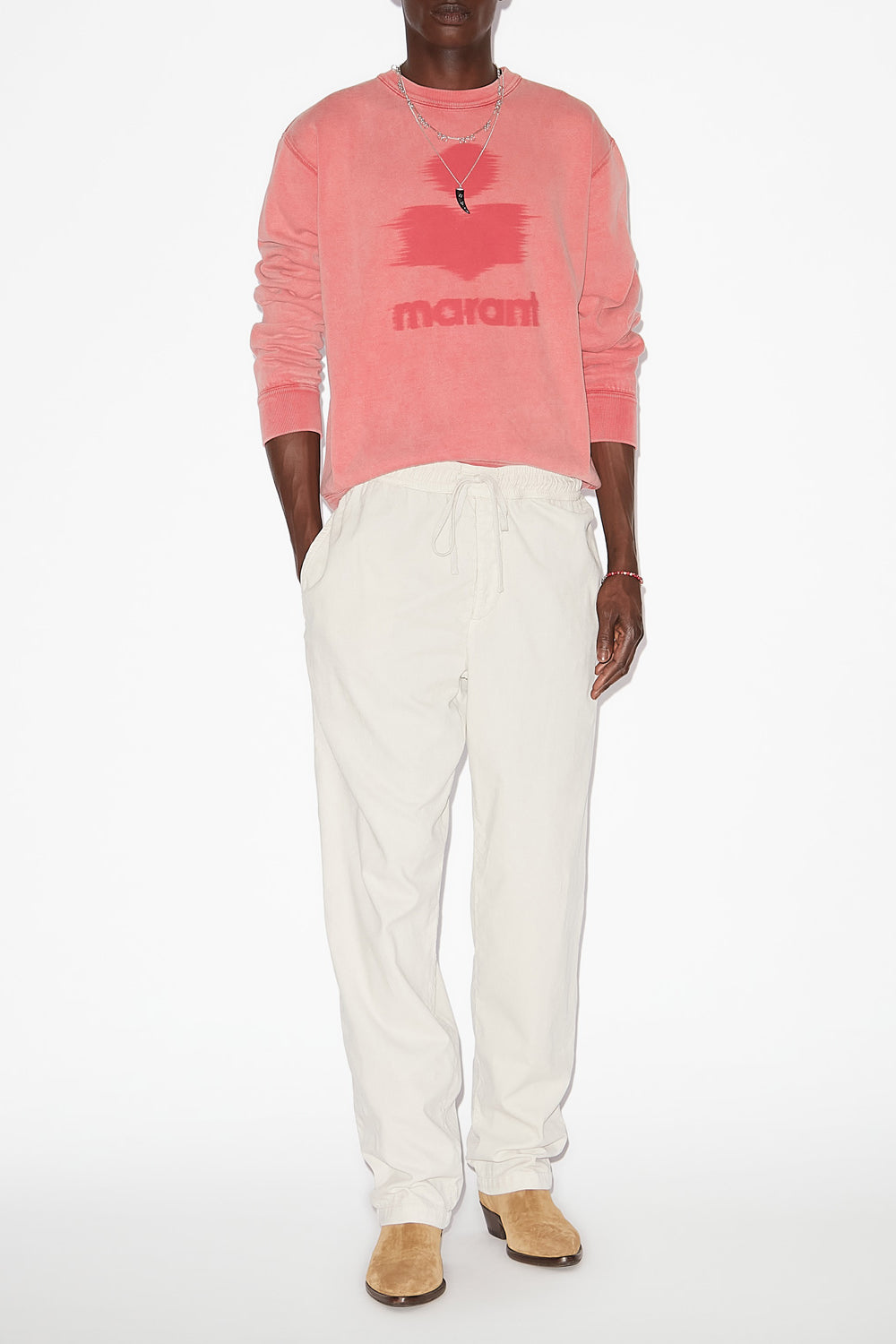 Sweatshirt mikoy aus baumwolle mit logo - Coral - Man - 2