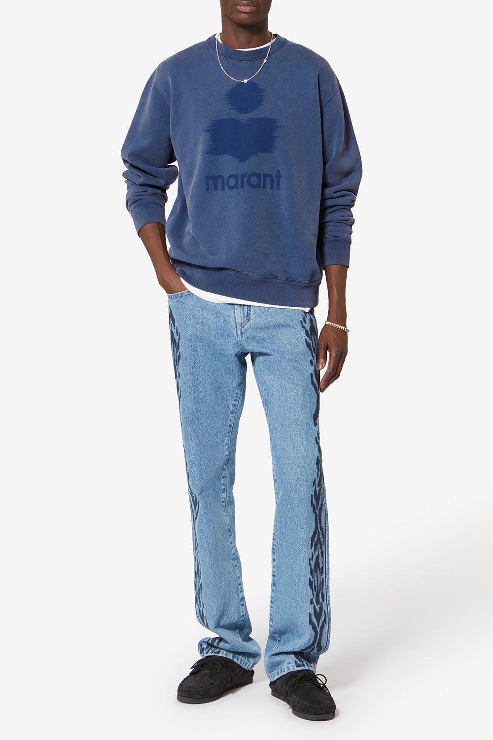 Baumwoll-sweatshirt mikoy mit logo - Indigo - Man - 2