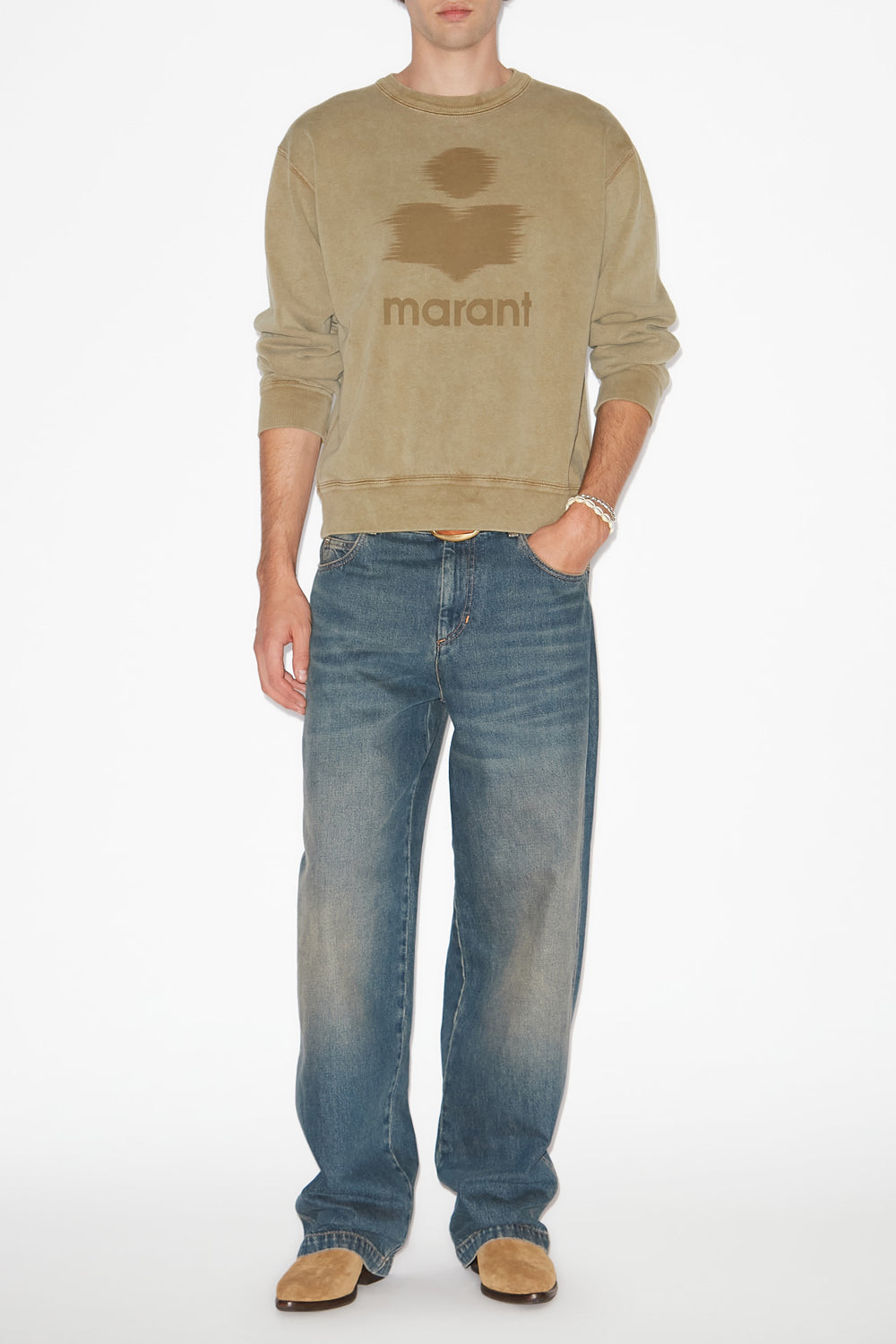 Sweatshirt mikoy aus baumwolle mit logo - Khaki - Man - 2