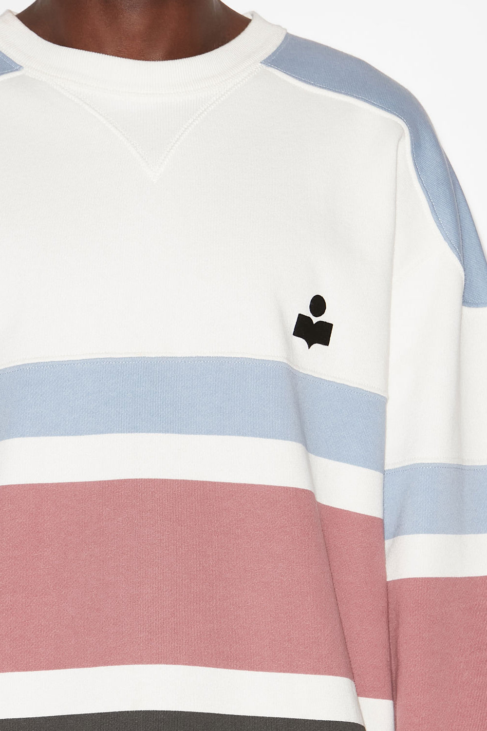 Gestreiftes sweatshirt meyoan mit logos - Beige - Man - 3