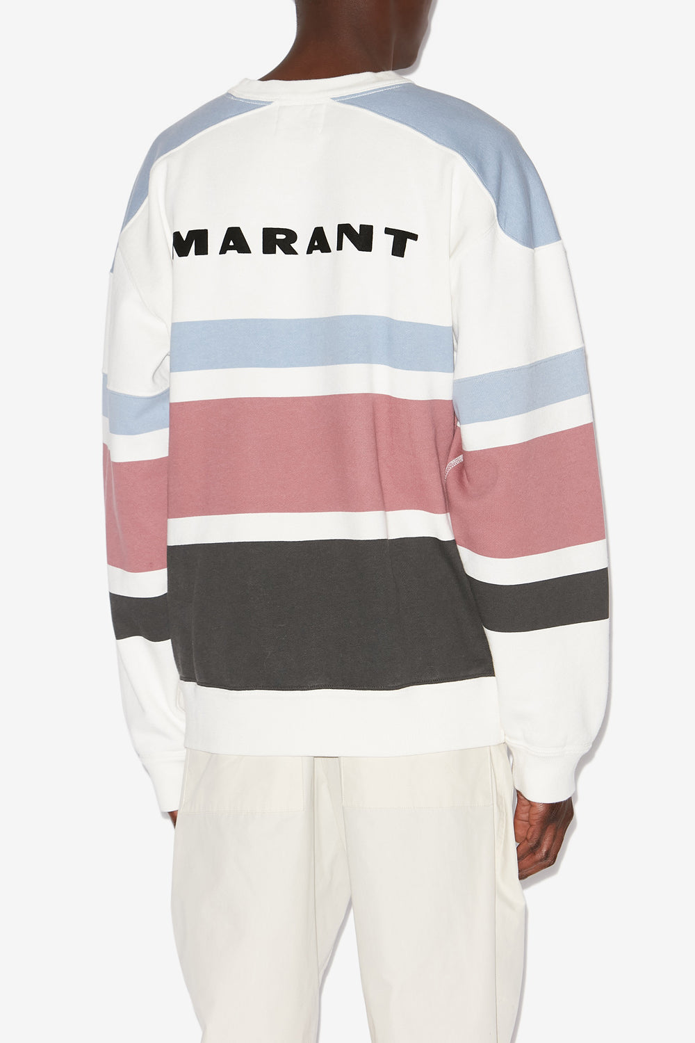 Gestreiftes sweatshirt meyoan mit logos - Beige - Man - 5