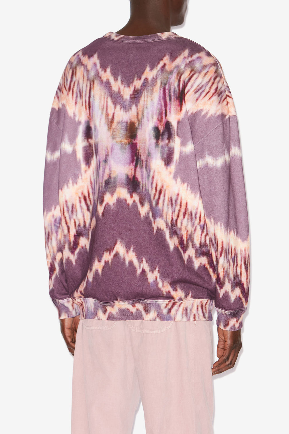 Sweatshirt dobbie aus tie-and-dye-baumwolle - Faded purple - Man - 5