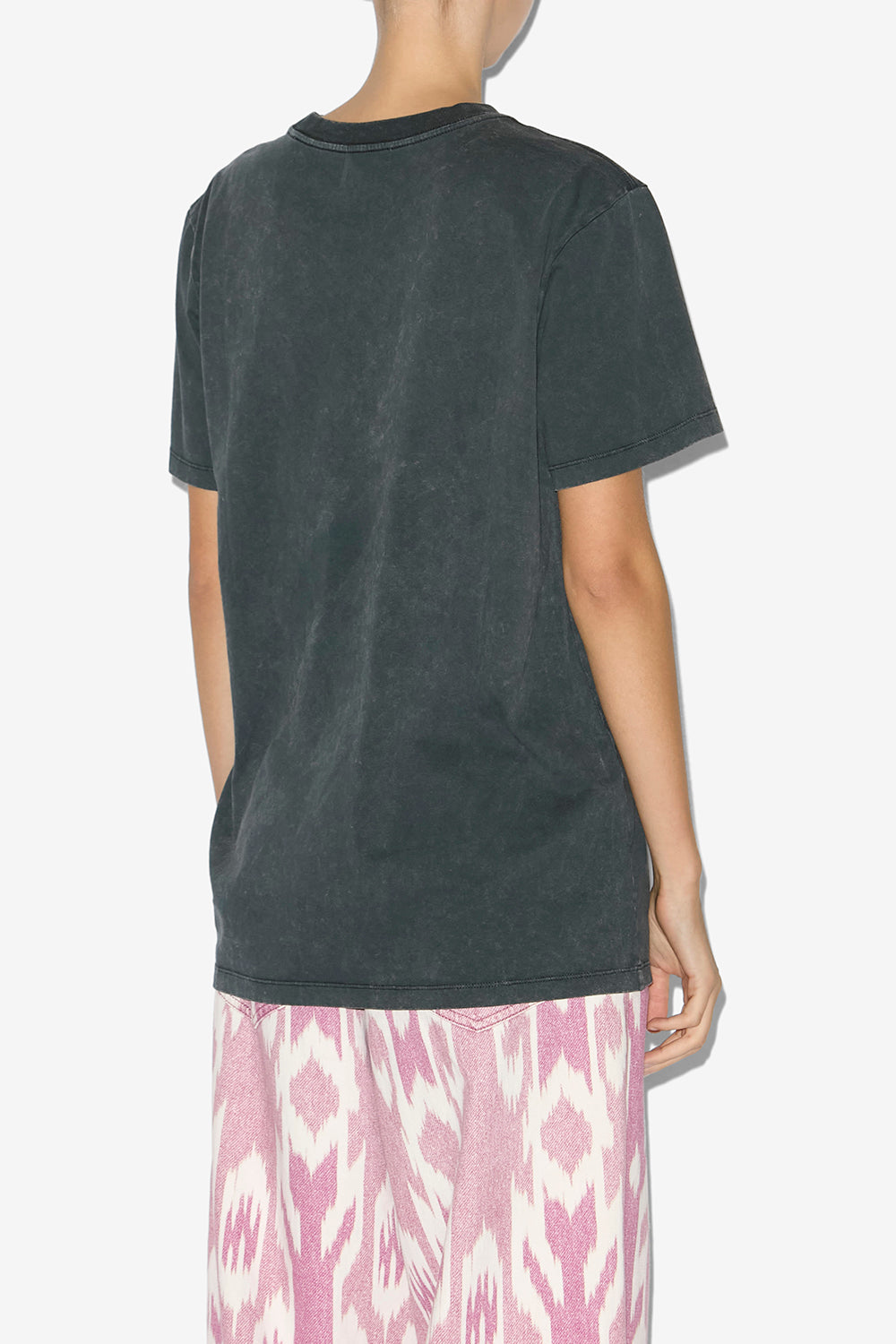 Zoeline cotton t-shirt with logo - Black - Woman - 5