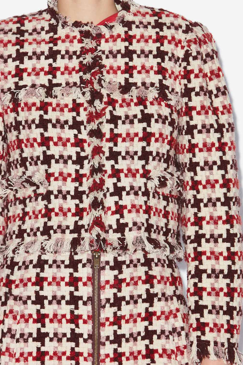 Amelio short tweed jacket - Red-pink - Woman - 3