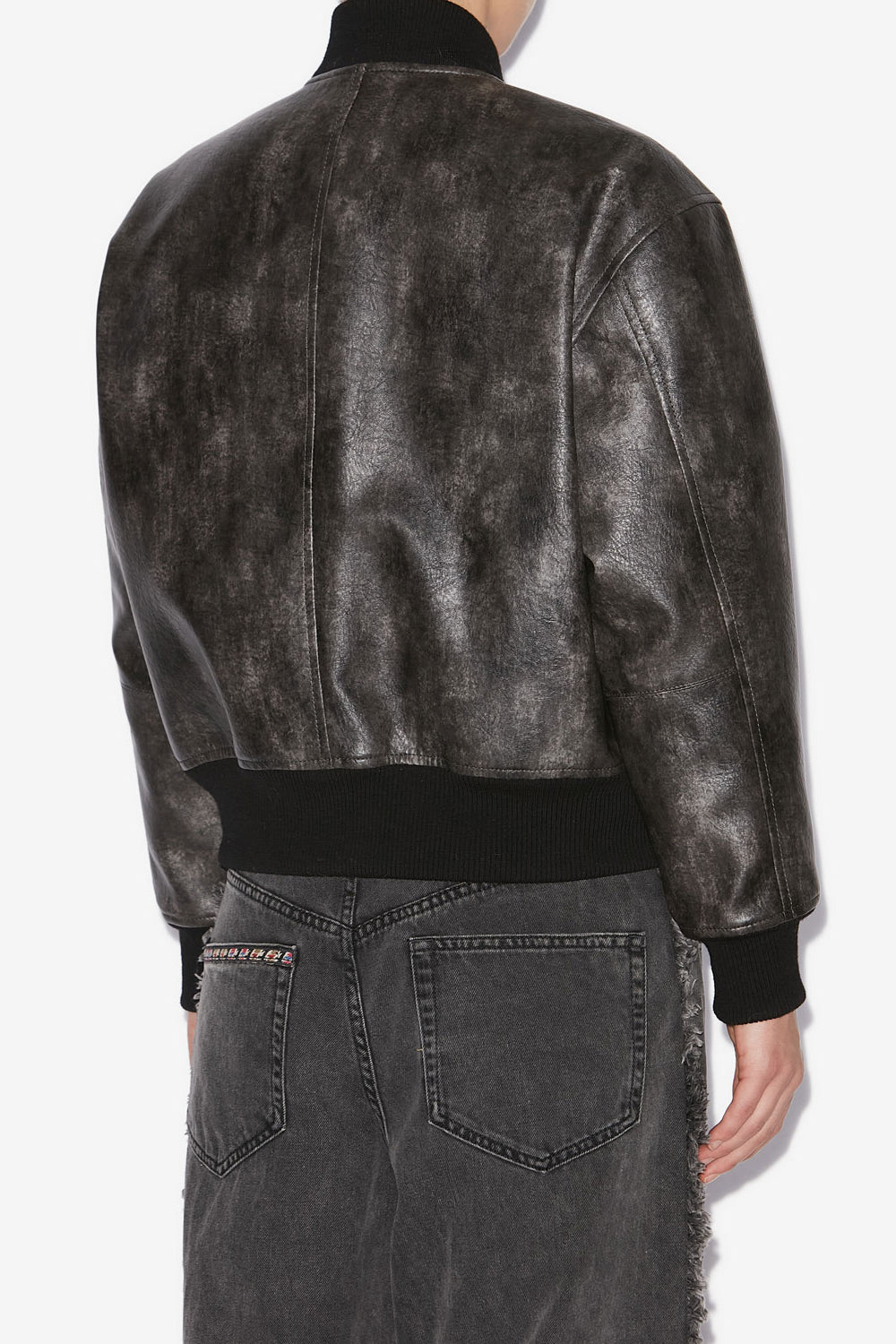 Crisley faux leather bomber jacket - Black - Woman - 5