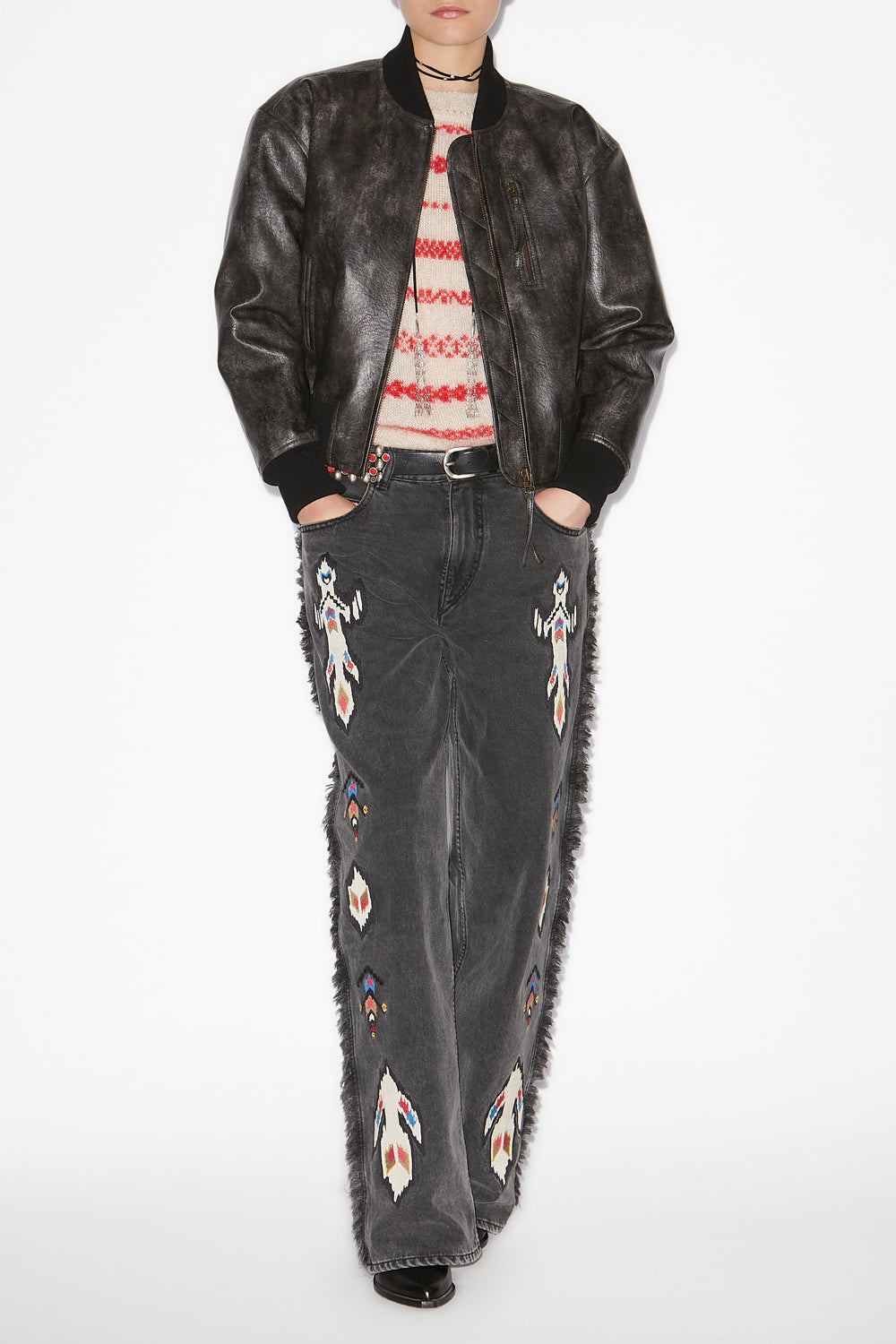 Crisley faux leather bomber jacket - Black - Woman - 2