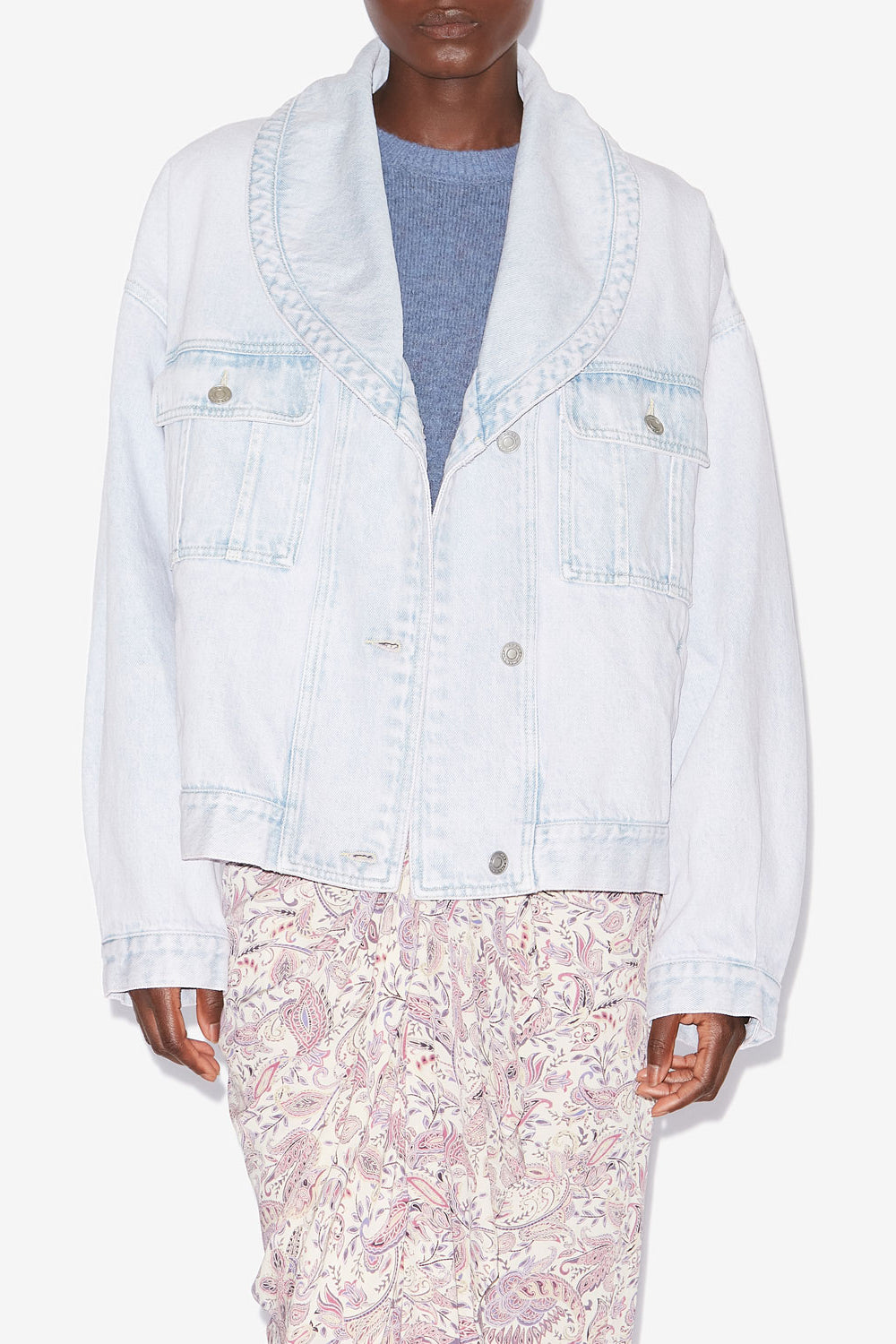 Liliany short denim jacket - Light blue - Woman - 4