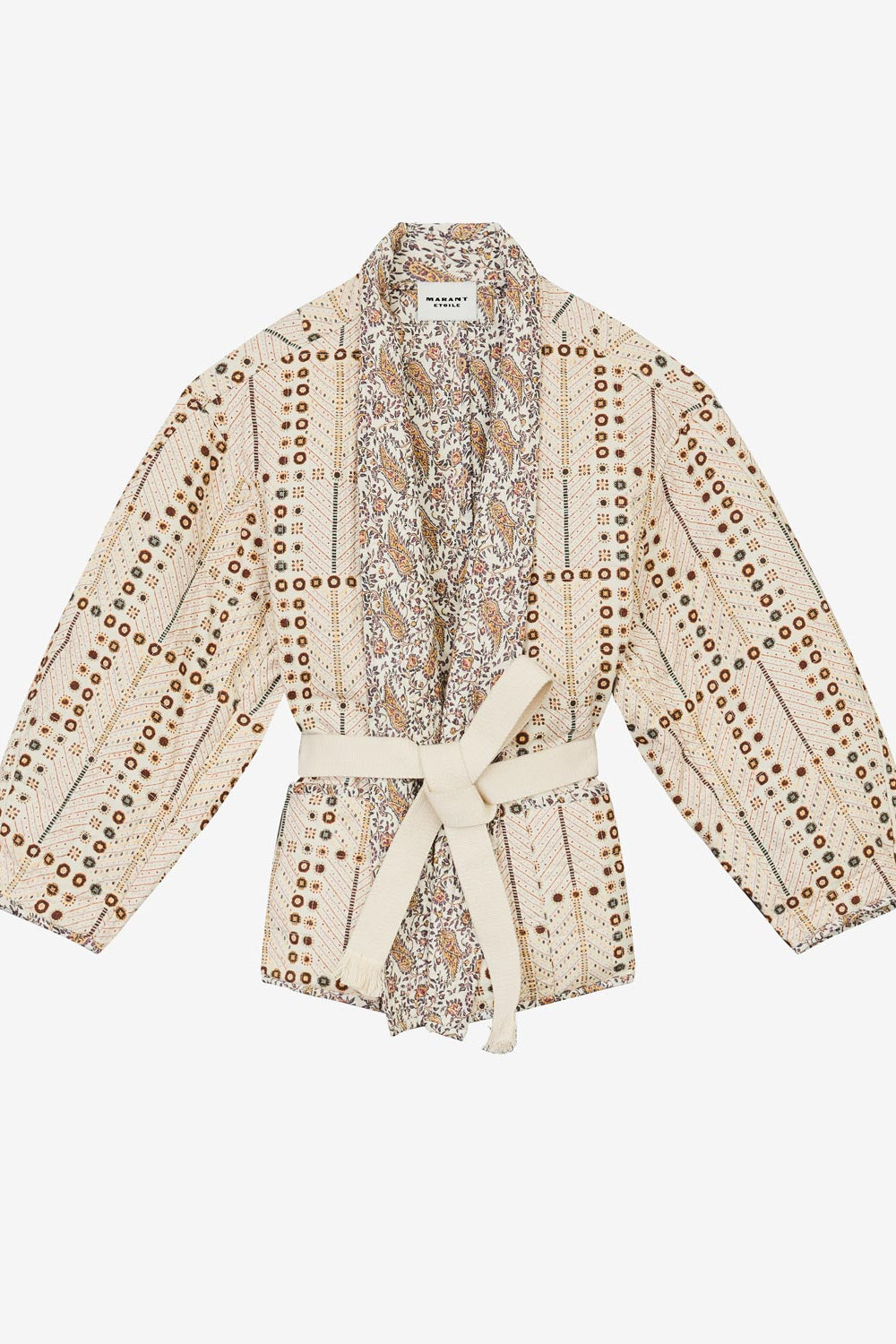 Chancel printed cotton jacket - Ecru - Woman - 1