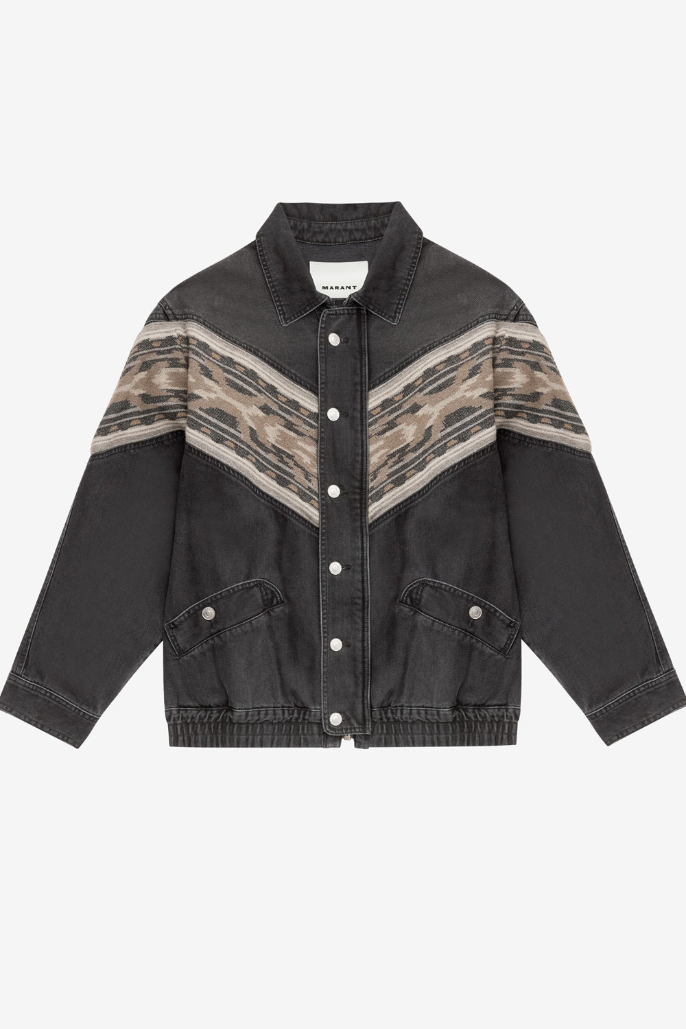 Jacke julian aus denim mit einsatz - Schwarz gewaschen - Man - 1