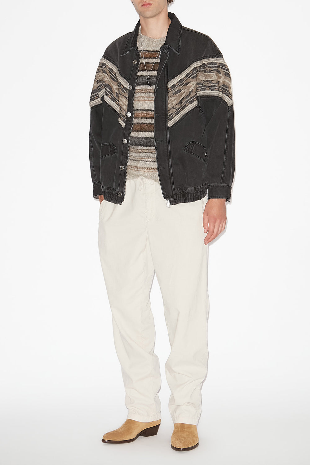 Jacke julian aus denim mit einsatz - Schwarz gewaschen - Man - 2