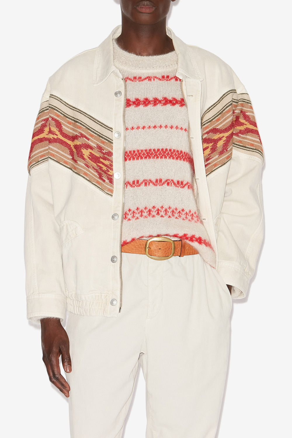 Jacke julian aus denim mit einsatz - Naturfarben - Man - 4