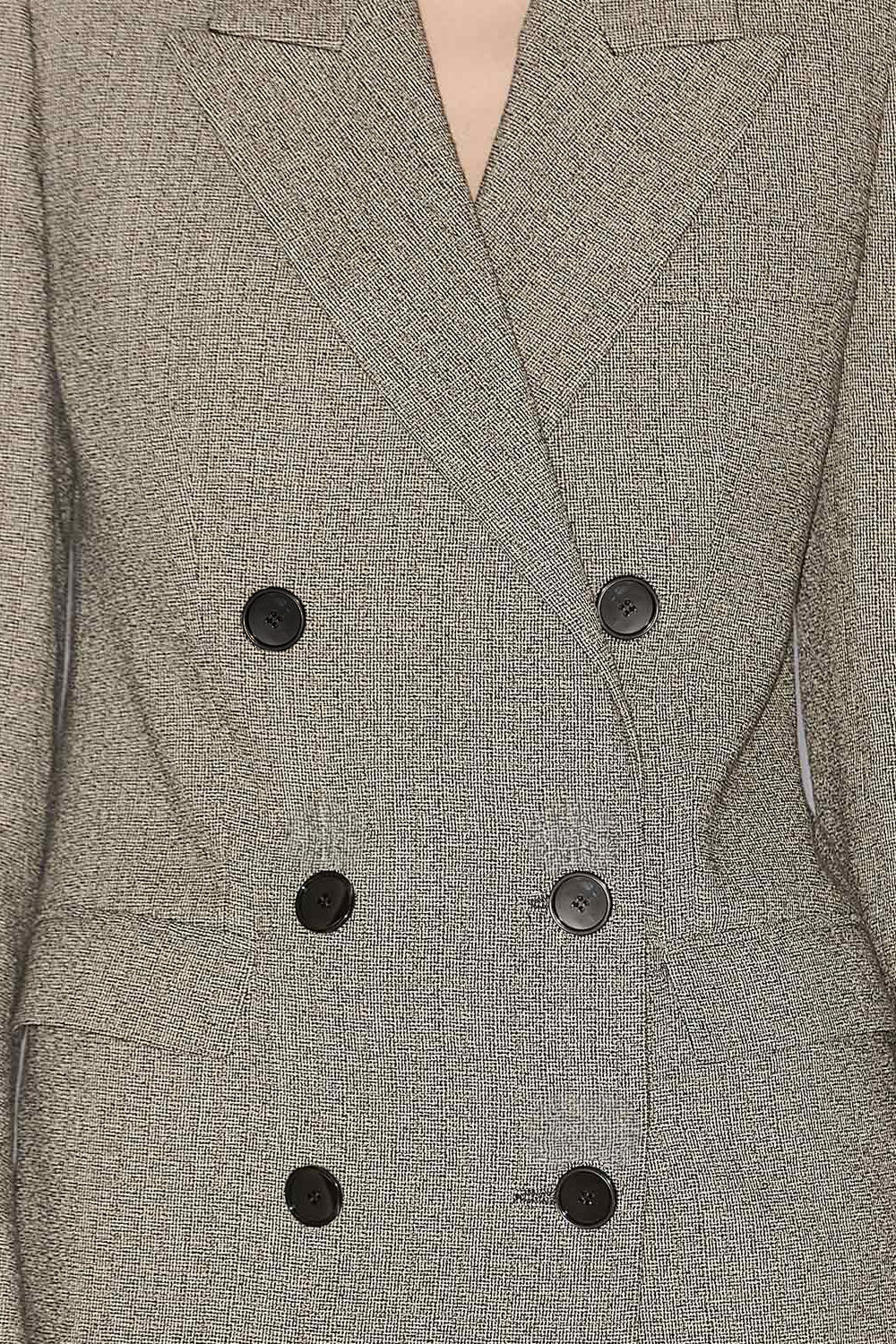 Irma glen plaid suit jacket - Black and ecru - Woman - 3