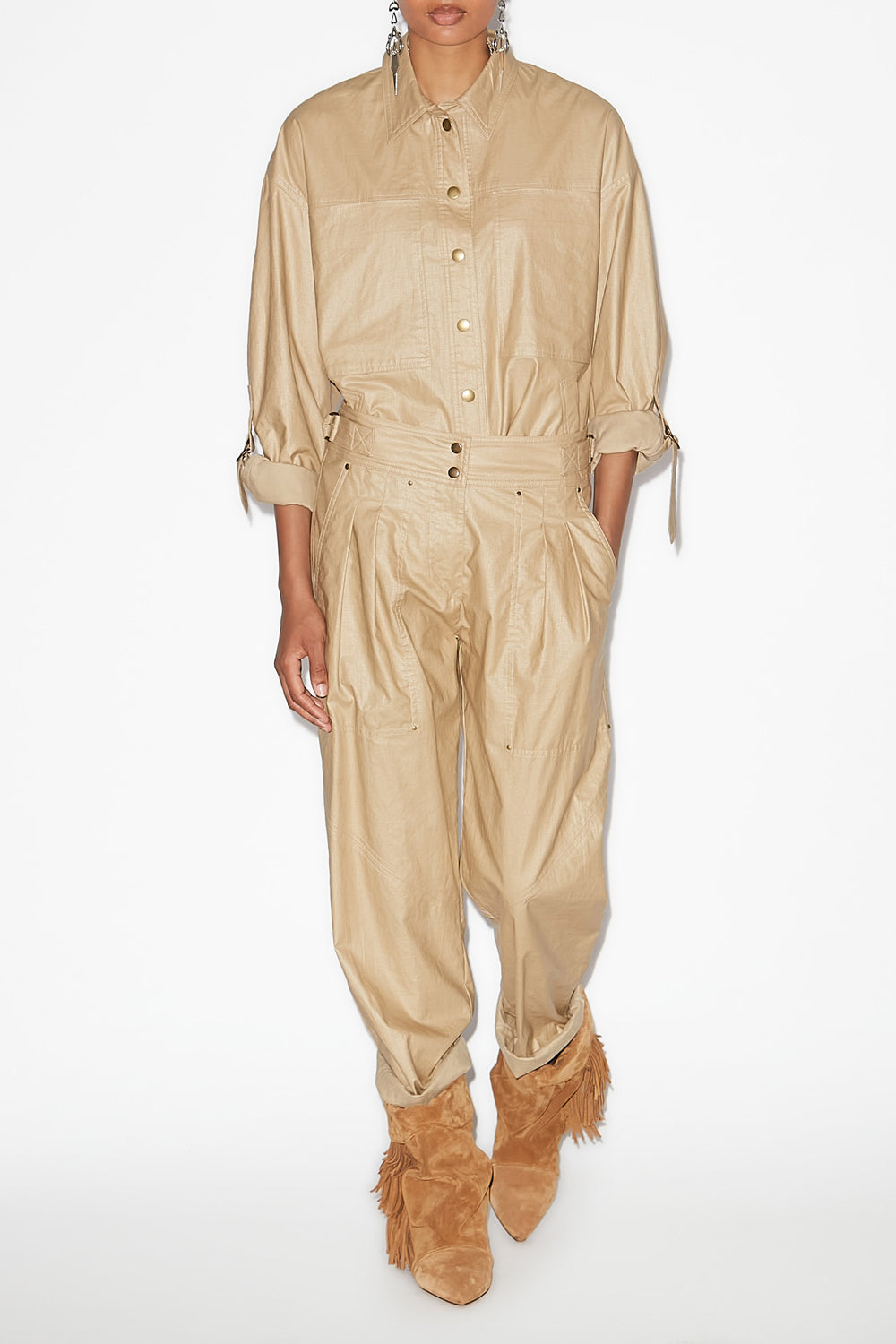 Chemise florania en lin enduit - Beige - Woman - 2