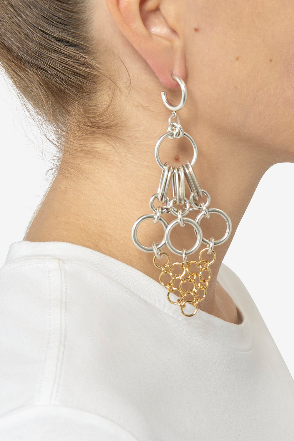 Orecchini long earrings - Silver-gold - Woman - 2