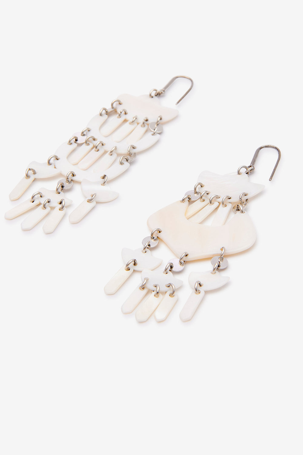 Pendientes yue - White and silver - Woman - 3