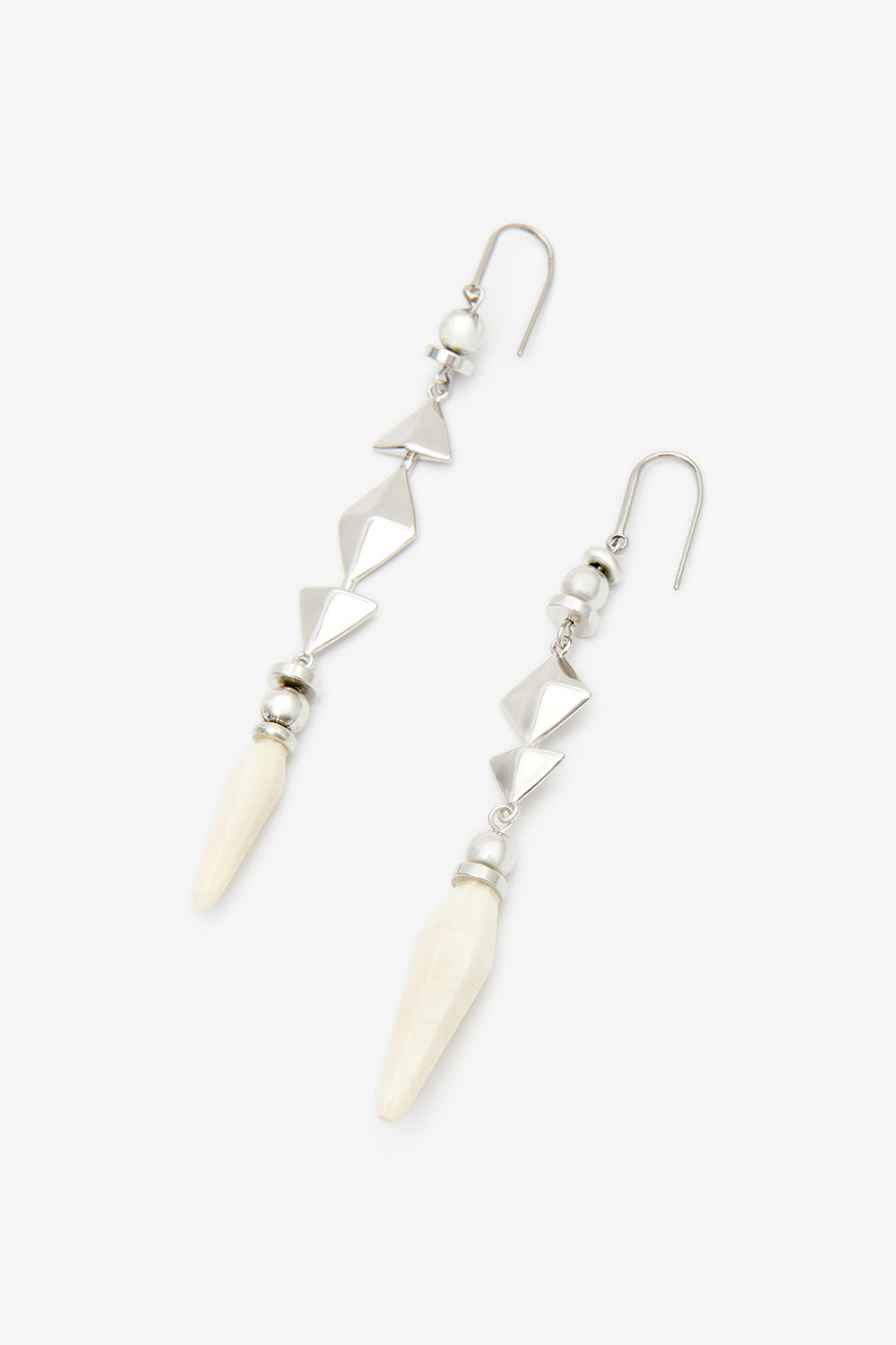 Ida earrings - Ecru-silver - Woman - 3