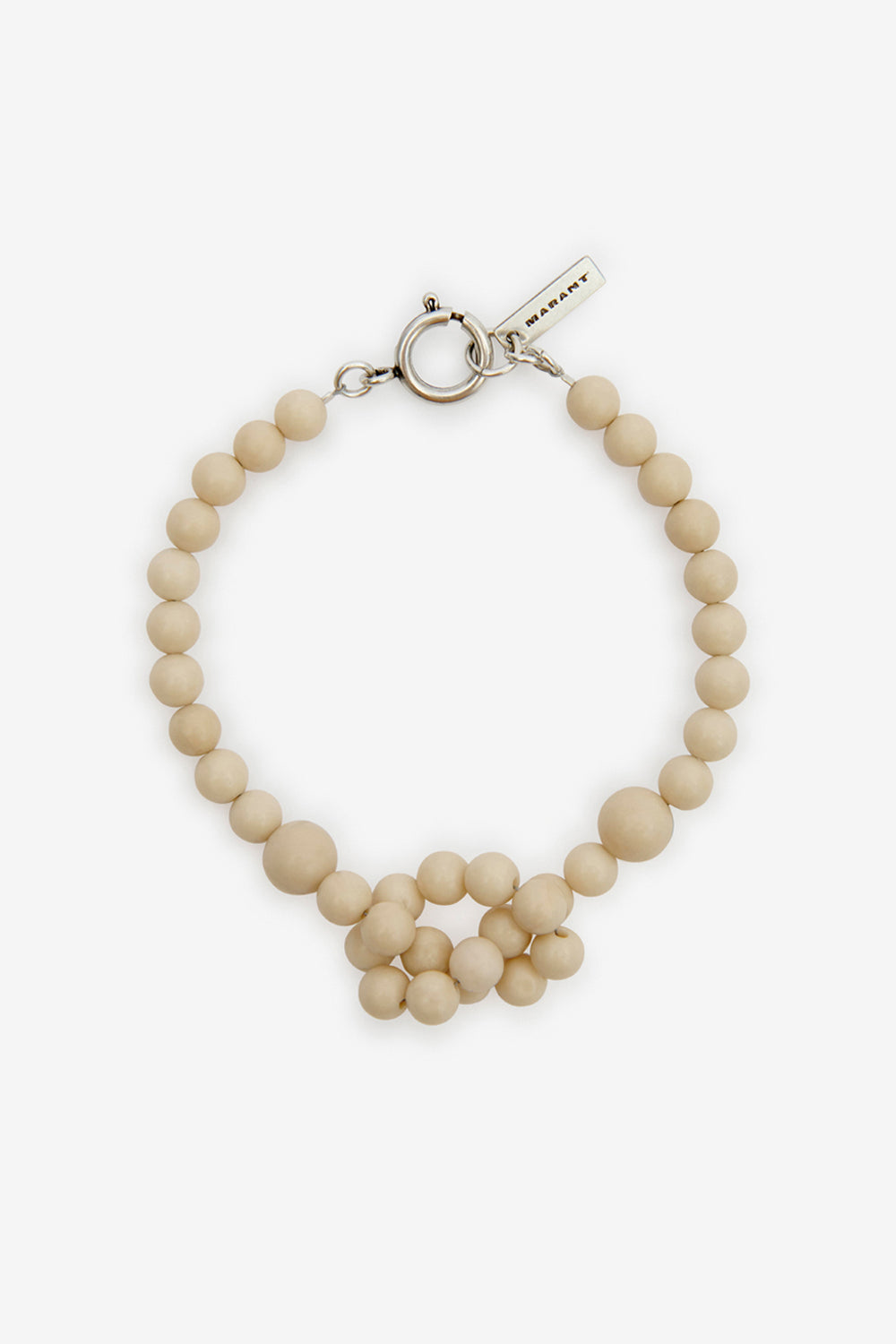 Pulsera de cuentas de piedra noah - Ecru-silver - Man - 1