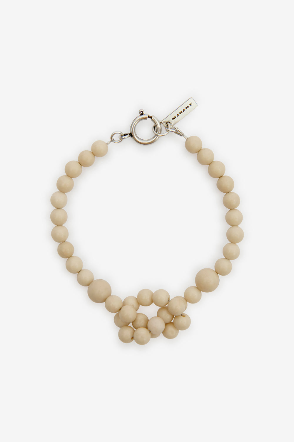 Bracciale con perle in pietra noah - Ecru-silver - Man - 1