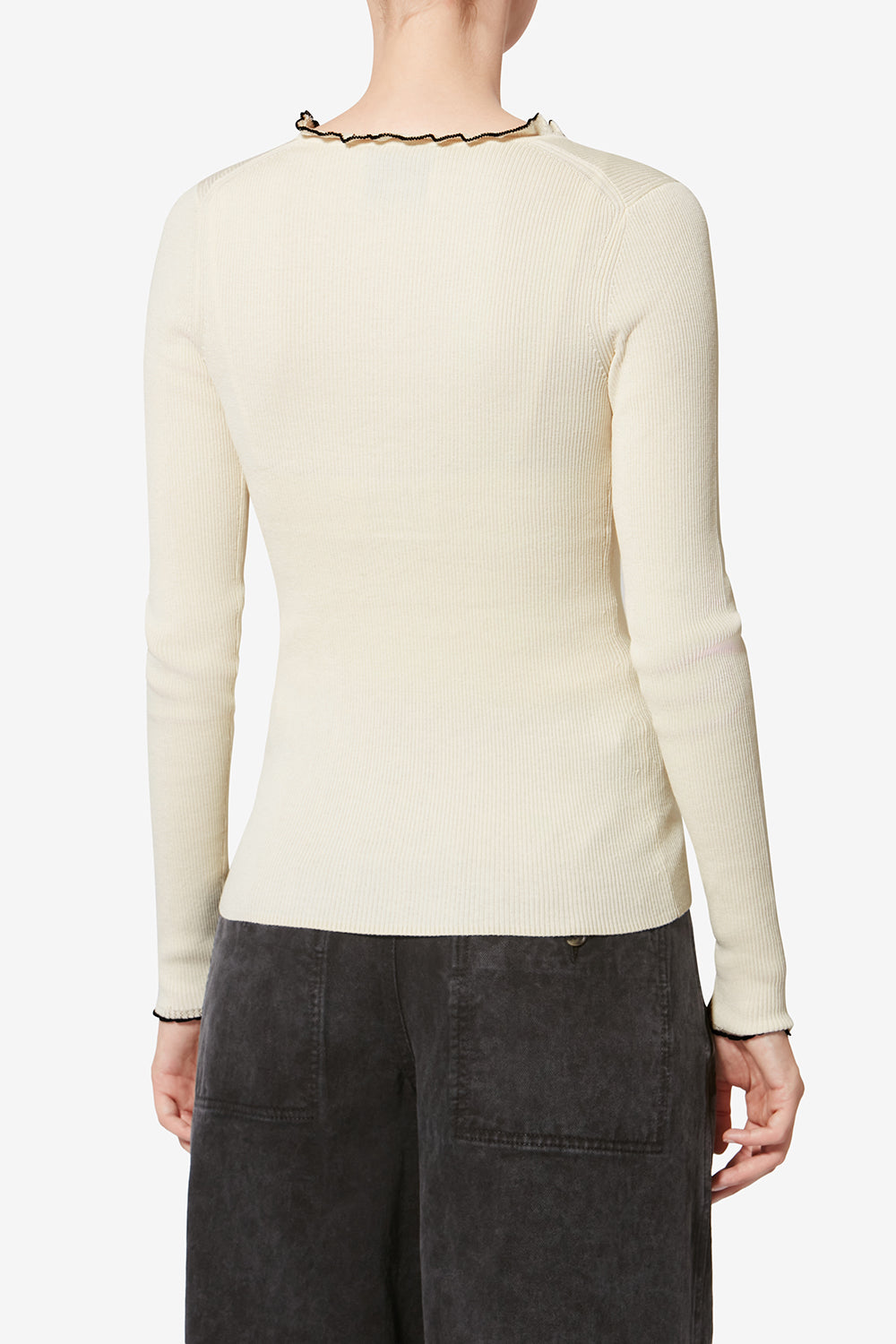 Izae cotton cardigan - Ecru - Woman - 5