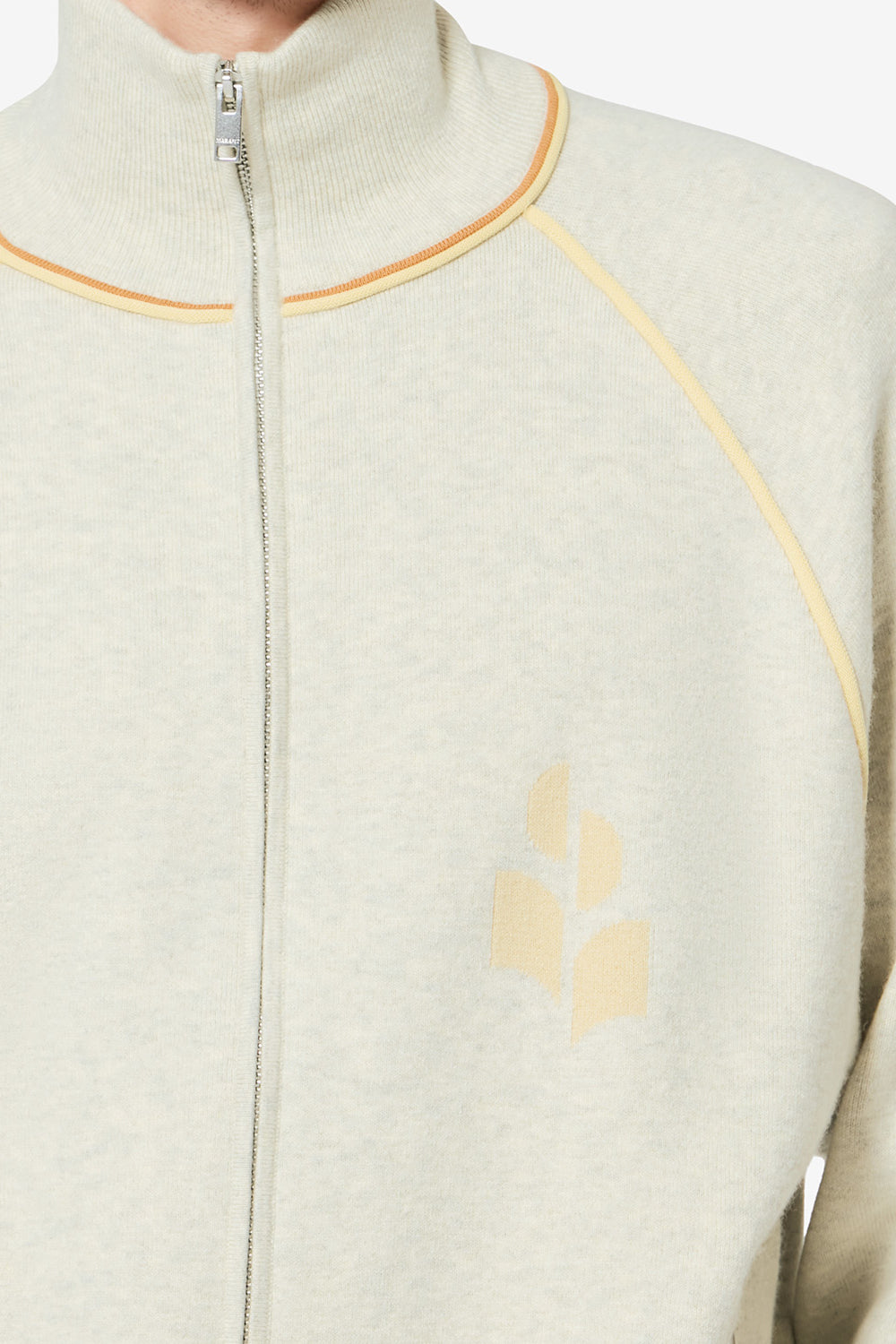 Sportlicher cardigan sergio aus strick - Light grey-light yellow - Man - 3