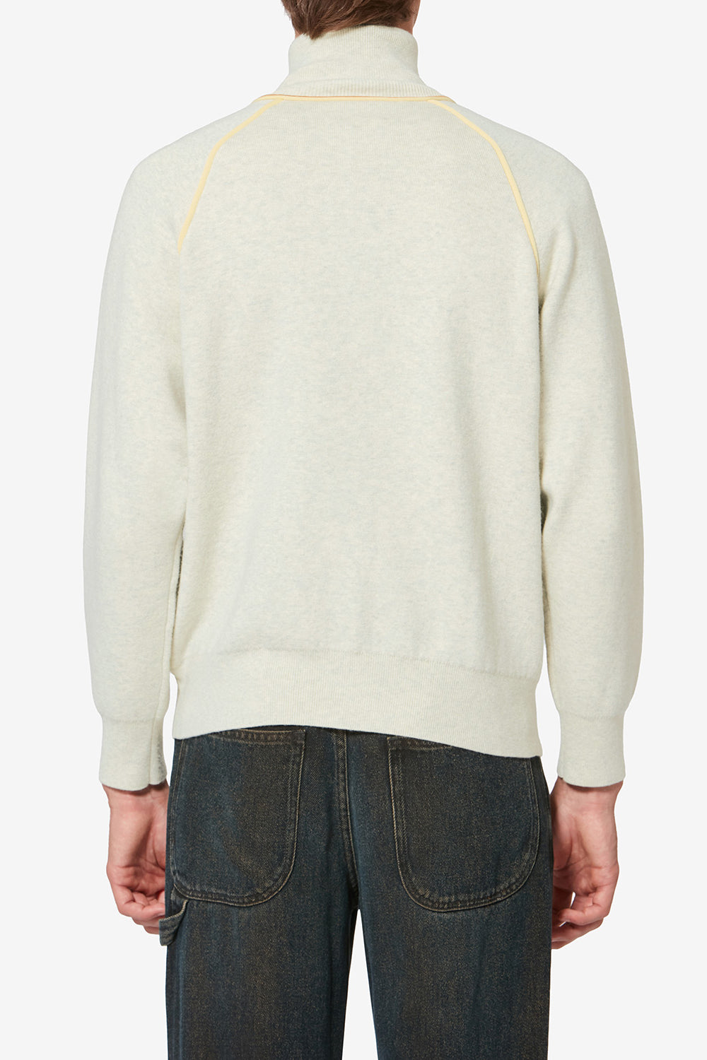 Sportlicher cardigan sergio aus strick - Light grey-light yellow - Man - 5