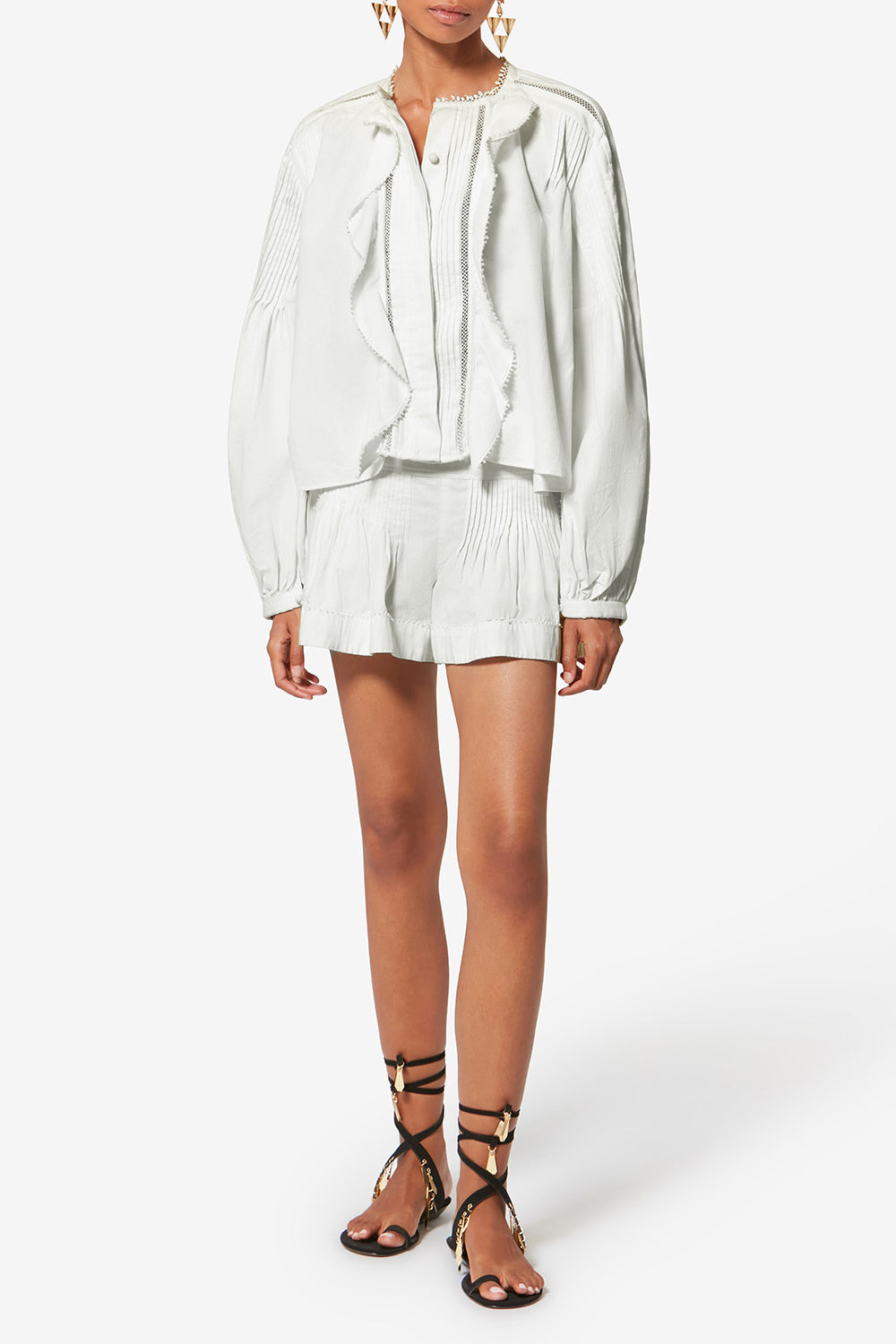 Cubraly cotton blouse - White - Woman - 2