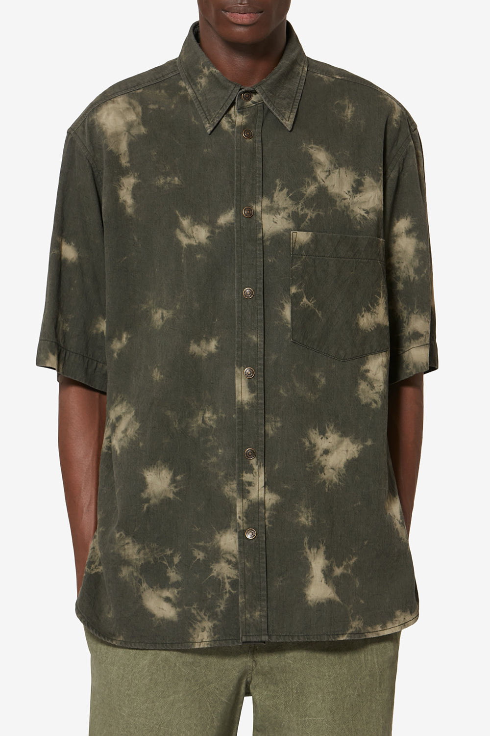 Camisa de chambray acolchada tabilio - Light khaki - Man - 4