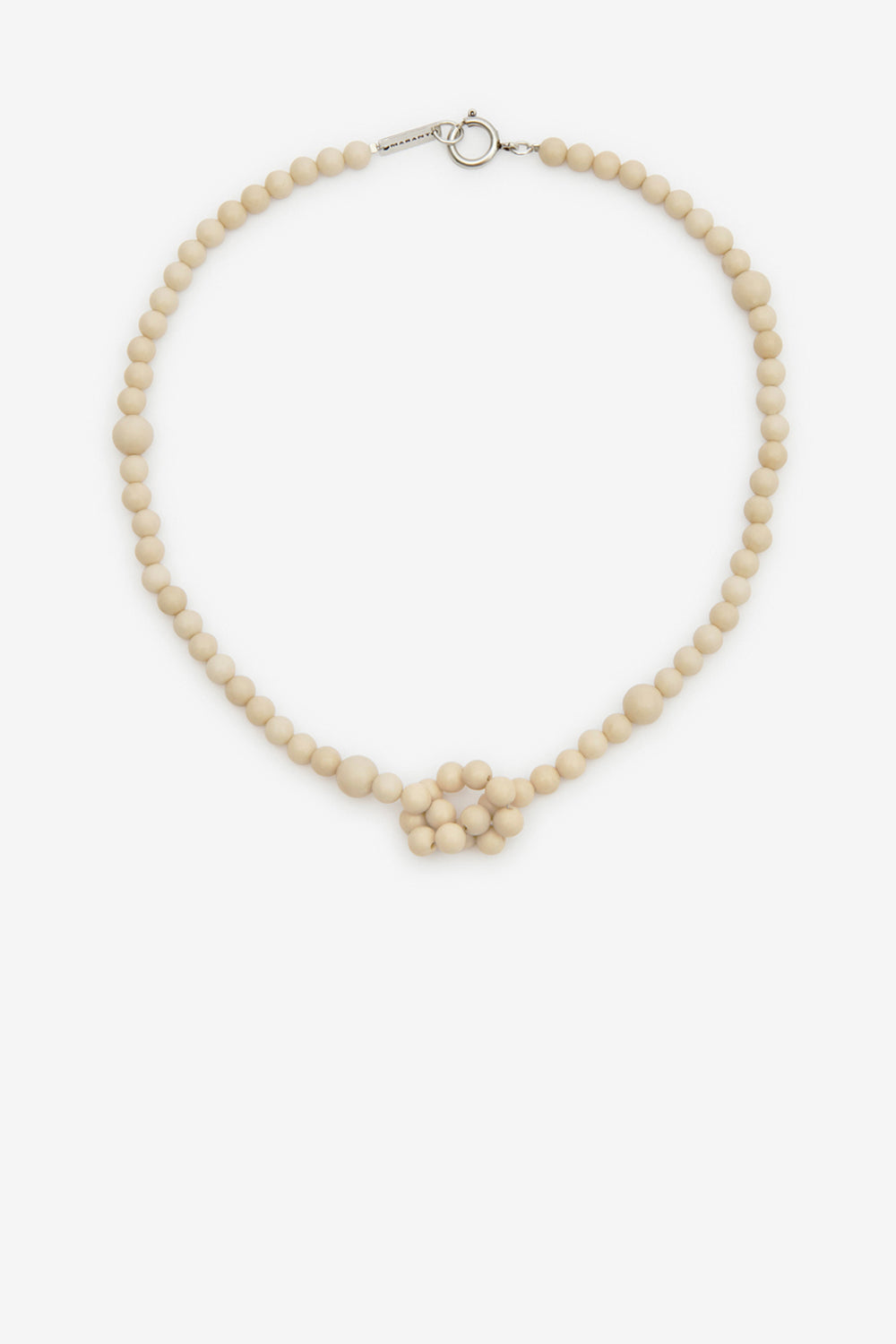 Collar de cuentas de piedra de noah - Ecru-silver - Man - 1