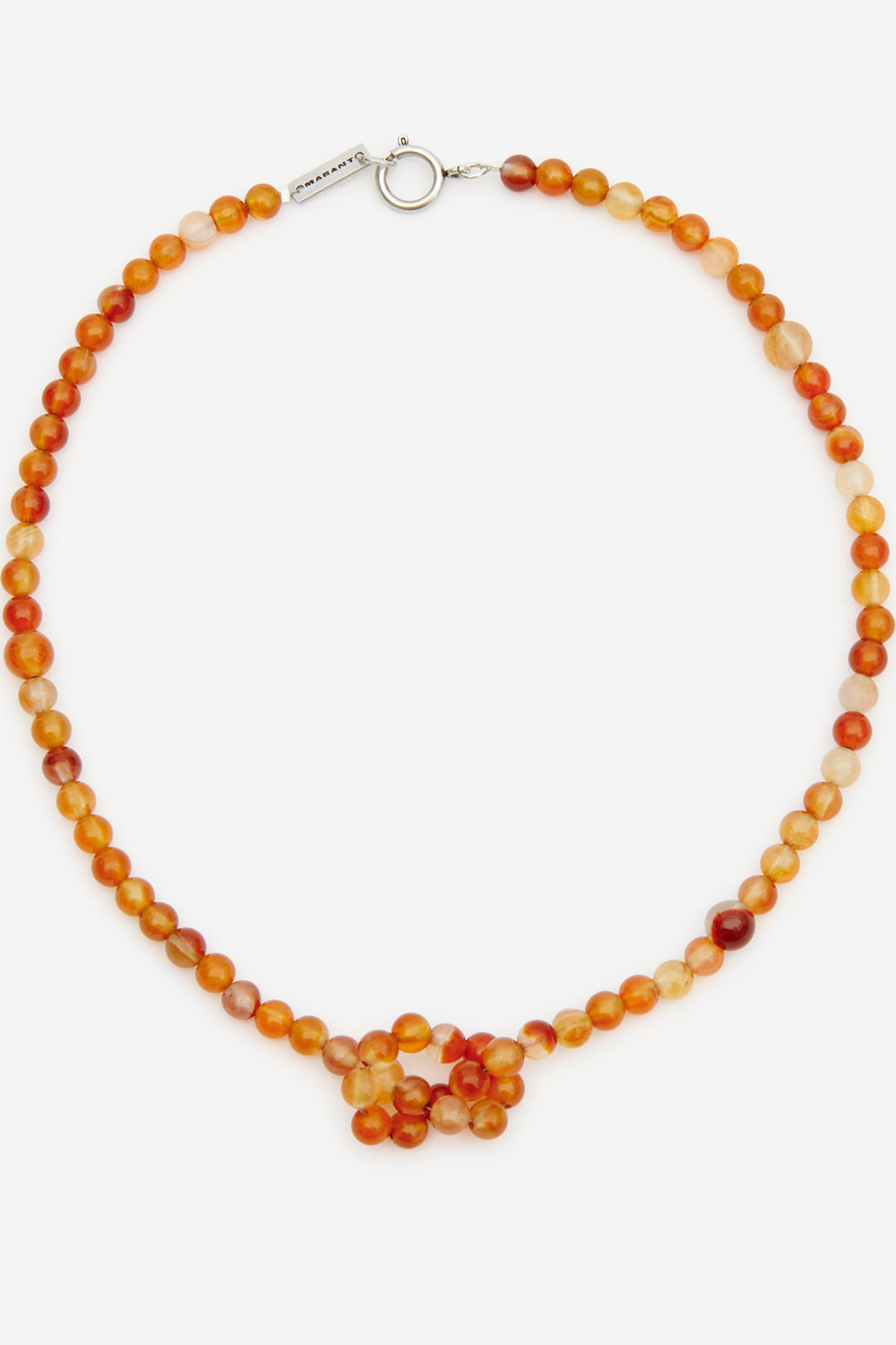 Collana con perle in pietra noah - Poppy orange-silver - Man - 1