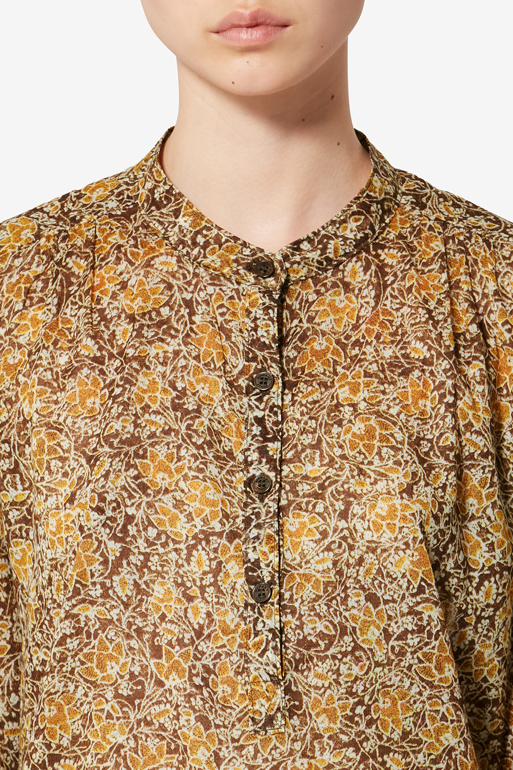 Blusa de voile de algodón orgánico maria - Caqui - Woman - 3