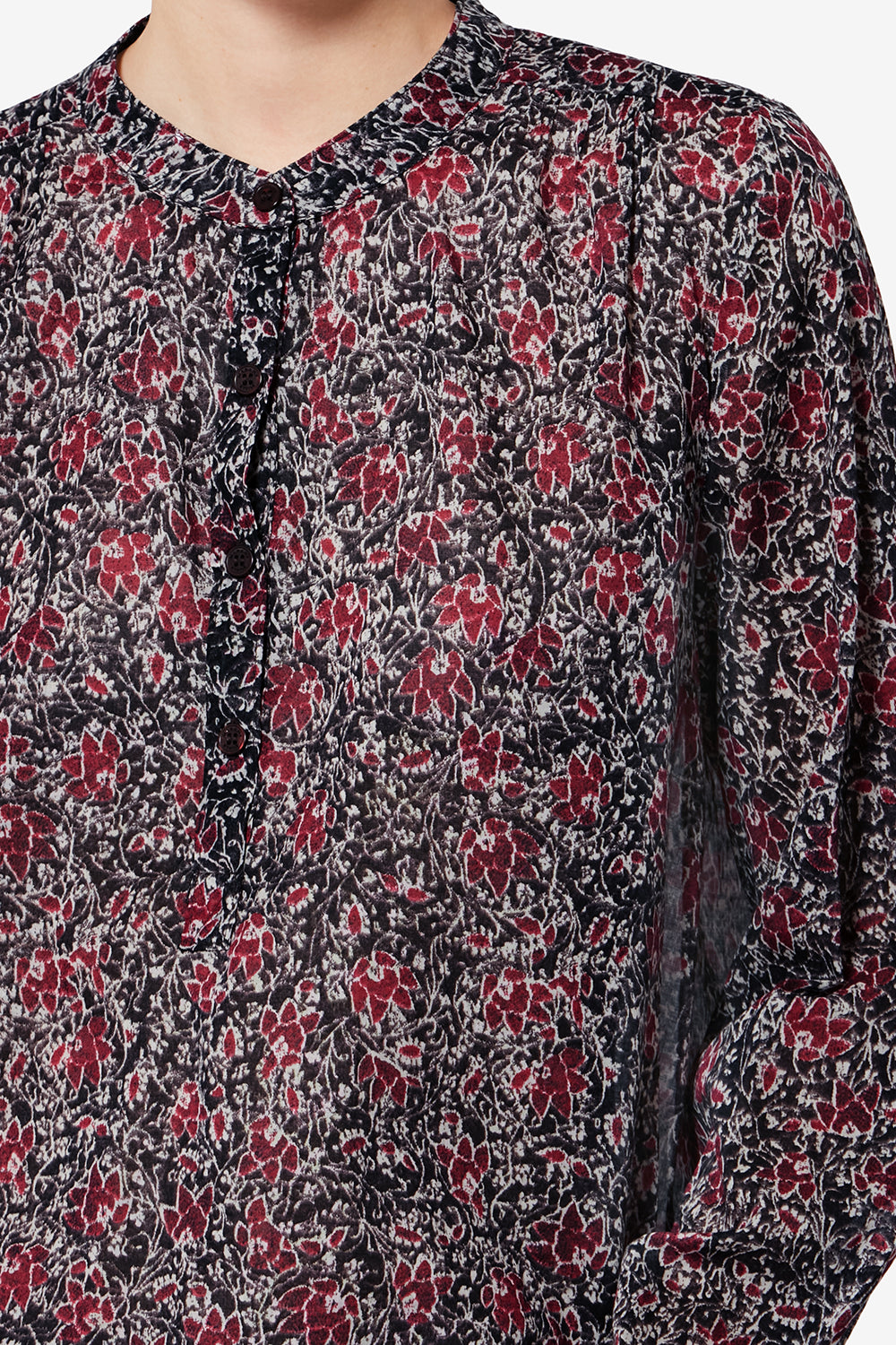 Blusa in voile di cotone biologico maria - Crushed berry - Woman - 3