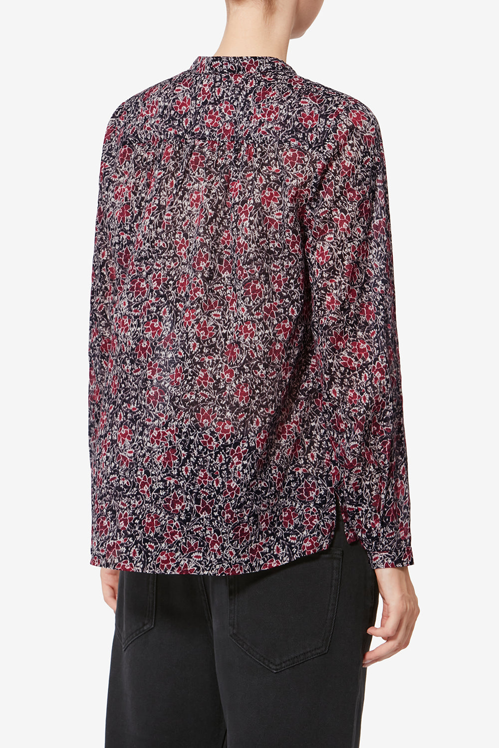 Blusa in voile di cotone biologico maria - Crushed berry - Woman - 5