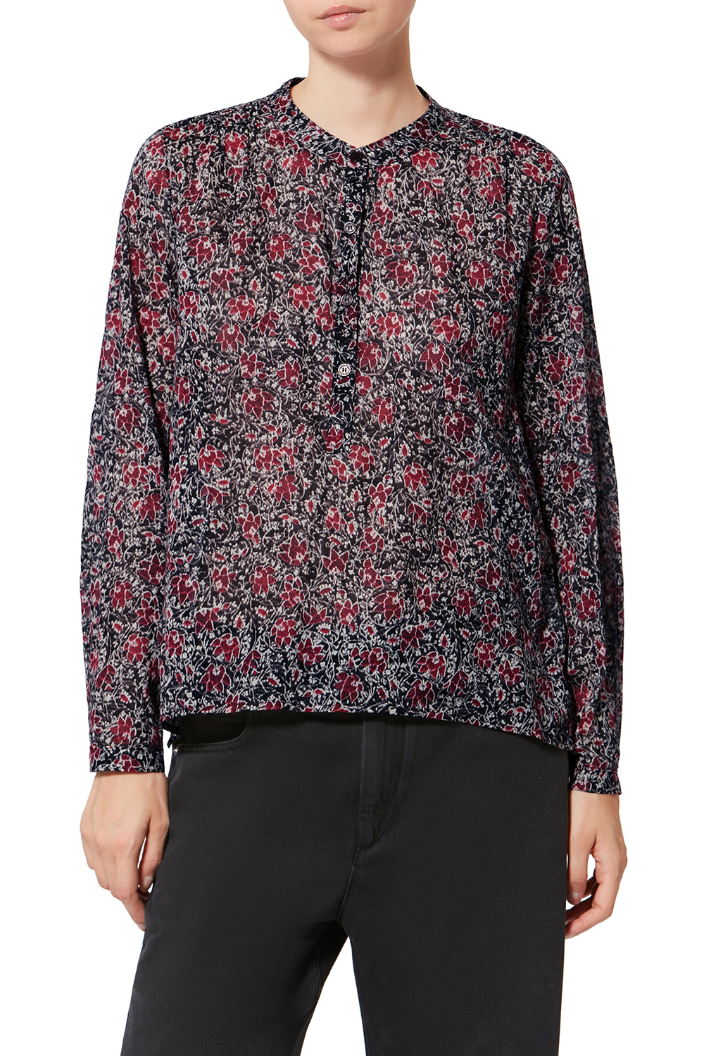 Blusa in voile di cotone biologico maria - Crushed berry - Woman - 4