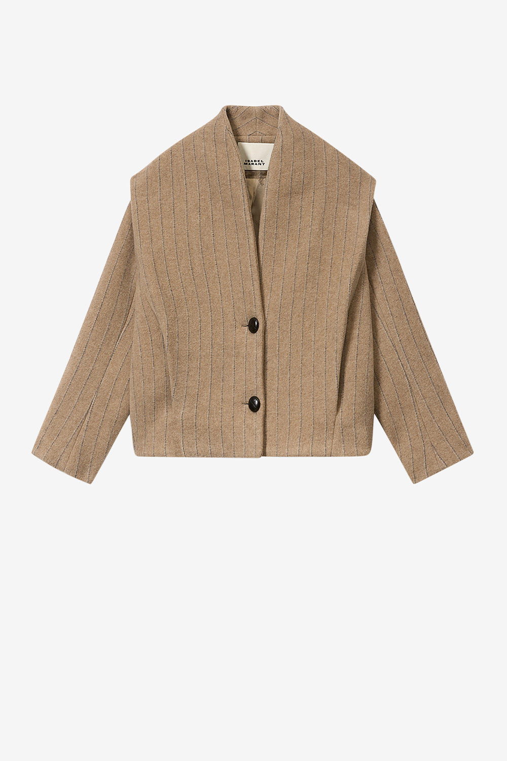 Dyogo-ga wool coat - Taupe - Woman - 1