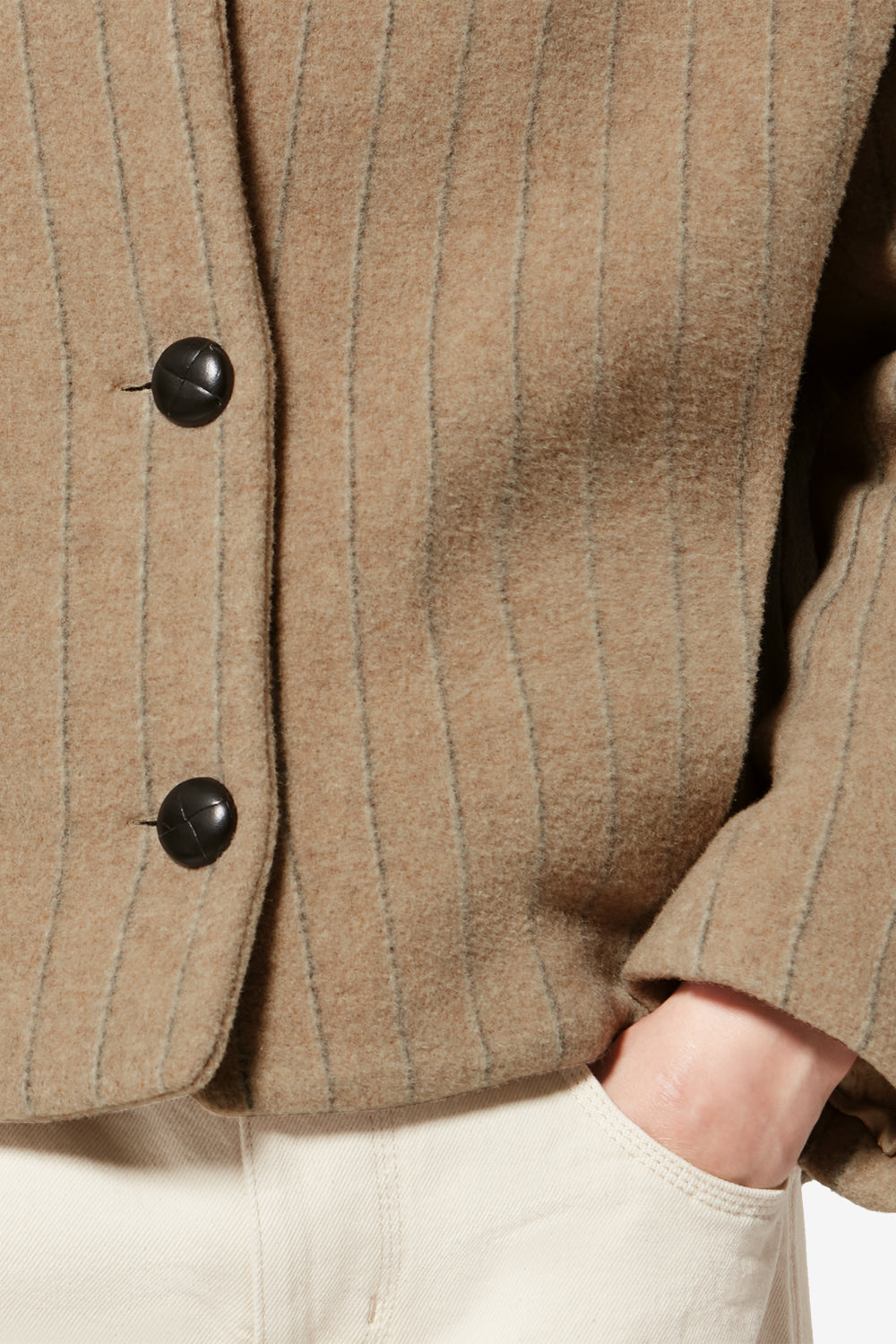 Manteau dyogo-ga en laine - Taupe - Woman - 3