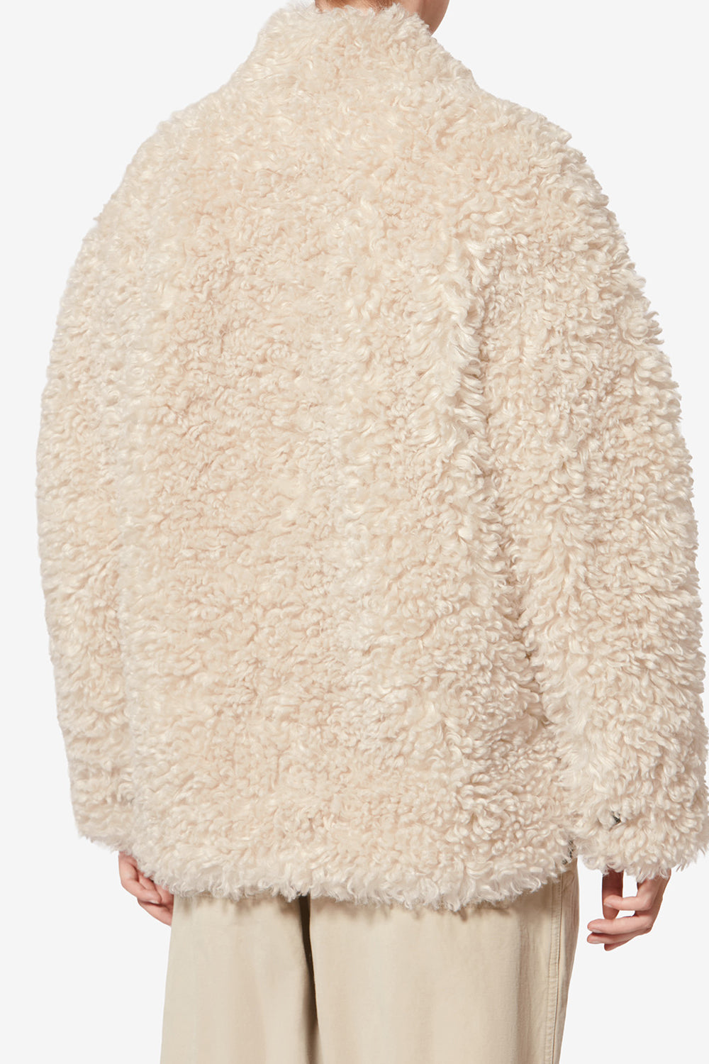 Manteau court en fausse fourrure curly tarvey - Écru - Woman - 5