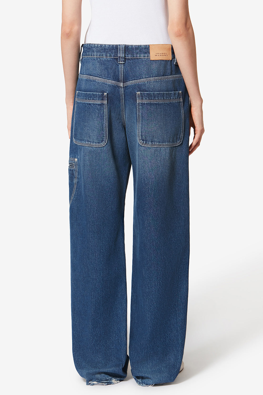 Jeyda topstitched denim jeans - Blue - Woman - 5