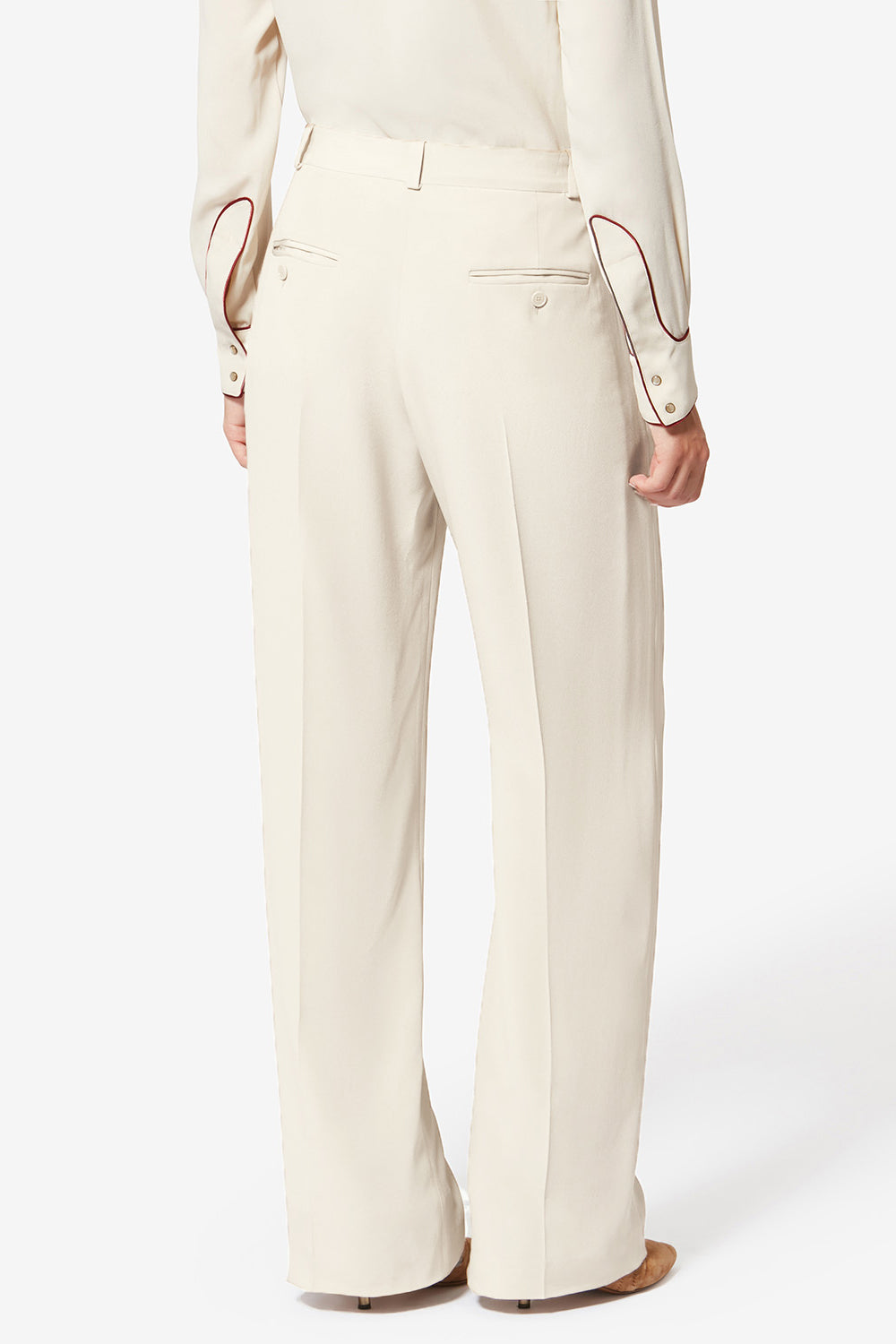 Pantalon de costume neonda en crêpe fluide - Écru - Woman - 5