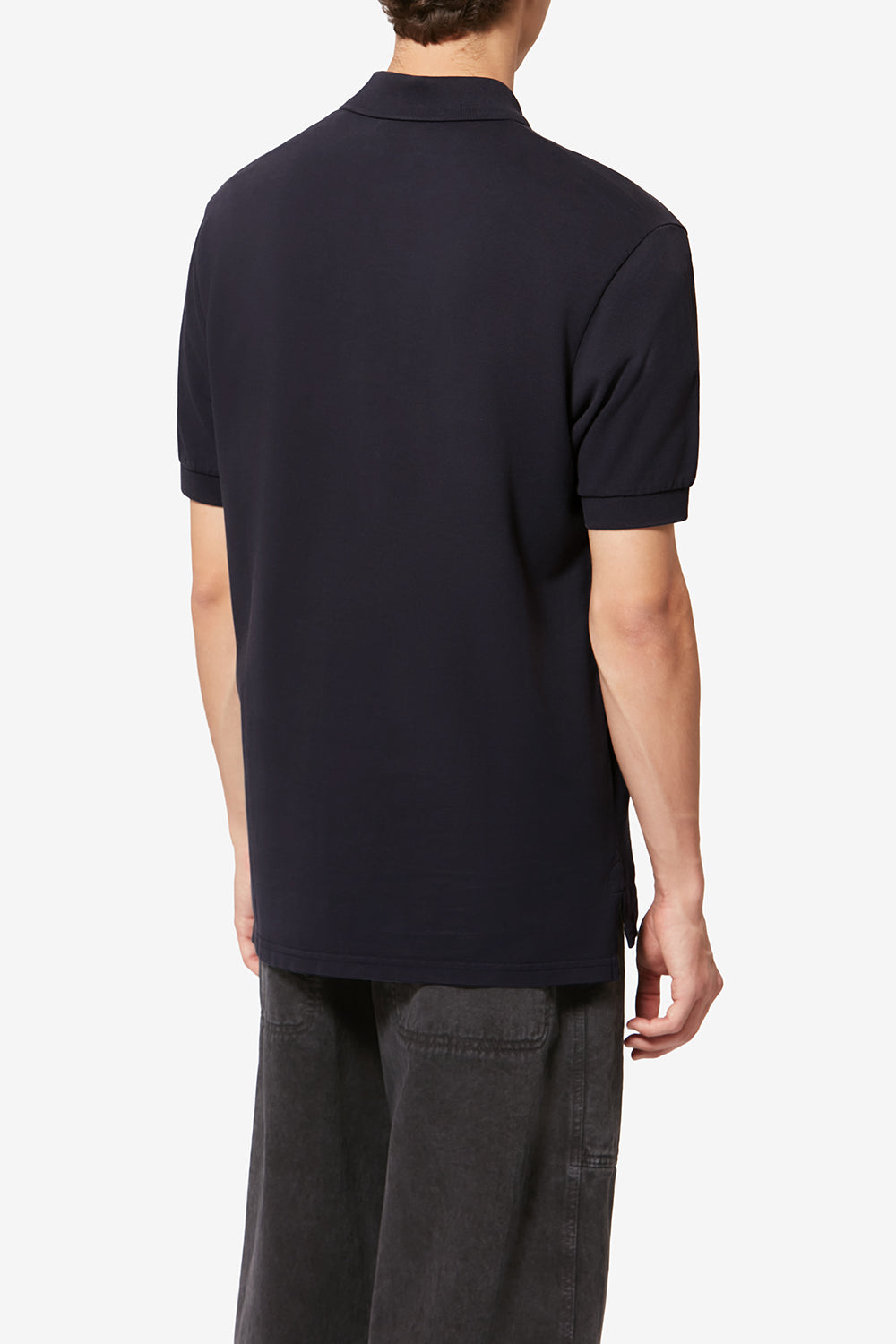 Kurzärmeliges poloshirt afko aus piqué-baumwolle - Schwarz gewaschen - Man - 5