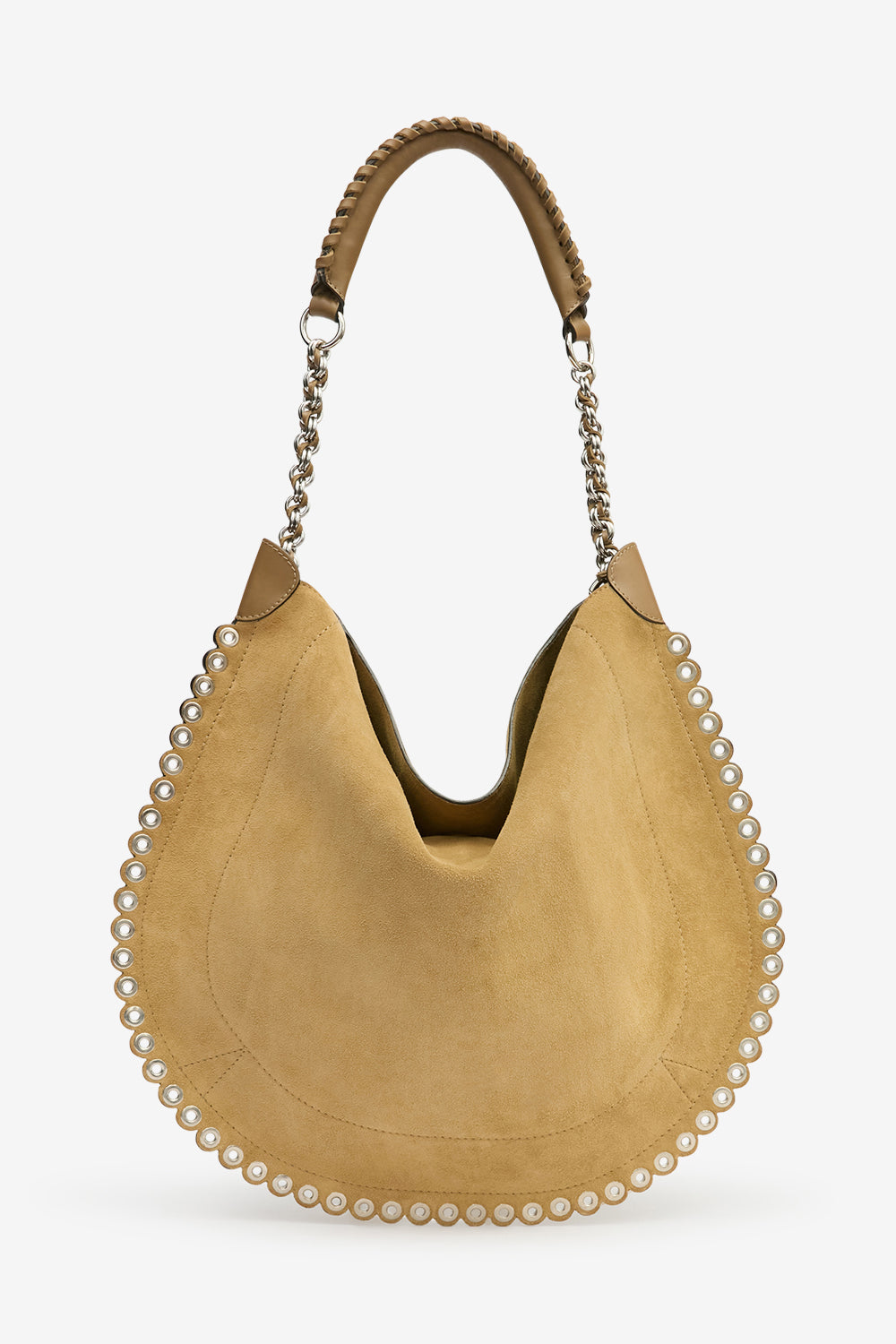 Oskan hobo soft chain suede leather bag - Sand - Woman - 3