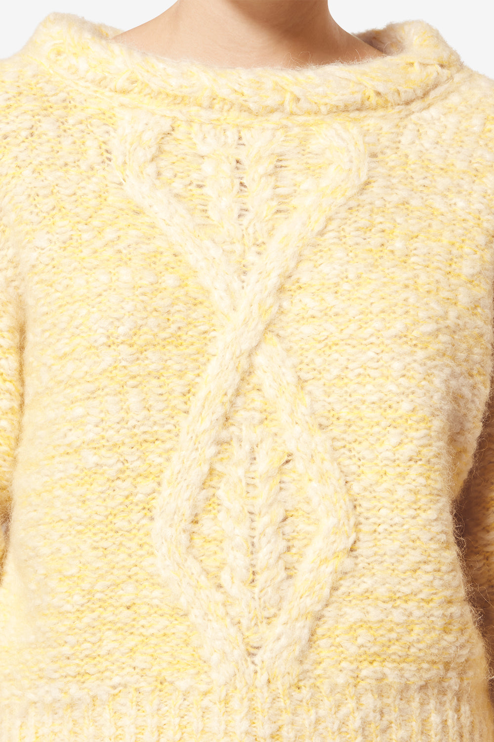 Dorota wool sweater - Ecru and yellow - Woman - 3