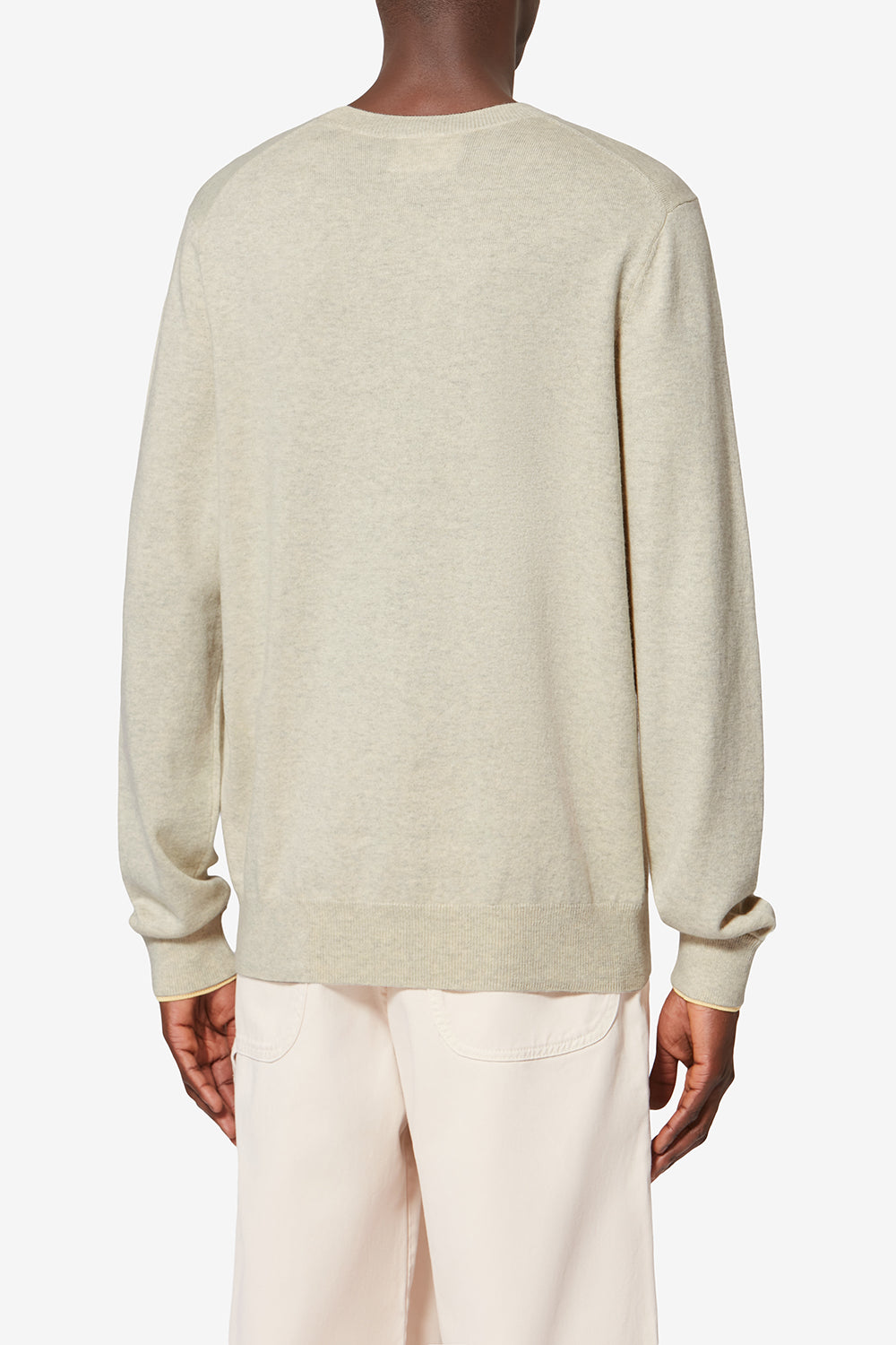 Feiner pullover aus baumwolle und wolle antea - Light grey-light yellow - Man - 5