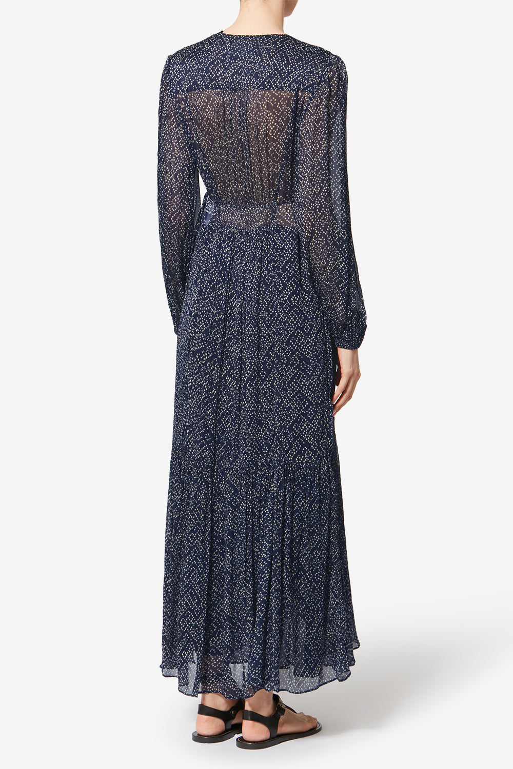 Briane long printed muslin dress - Midnight - Woman - 5