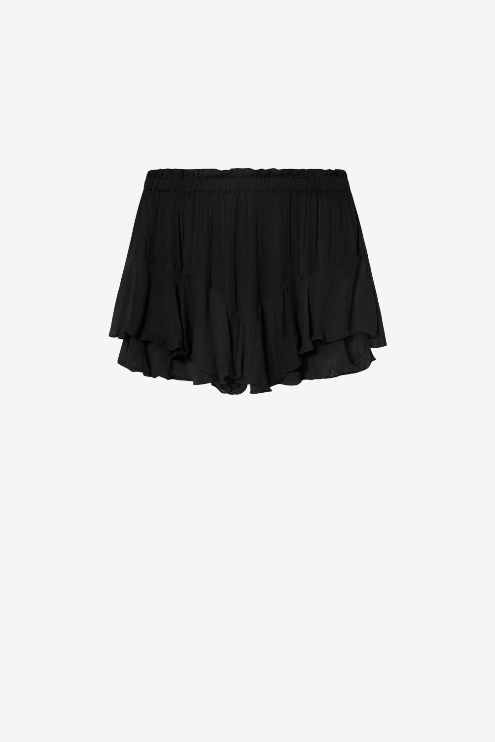 Sornel short printed muslin shorts - Black - Woman - 1