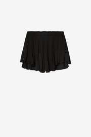 Sornel short printed muslin shorts - Black - Woman